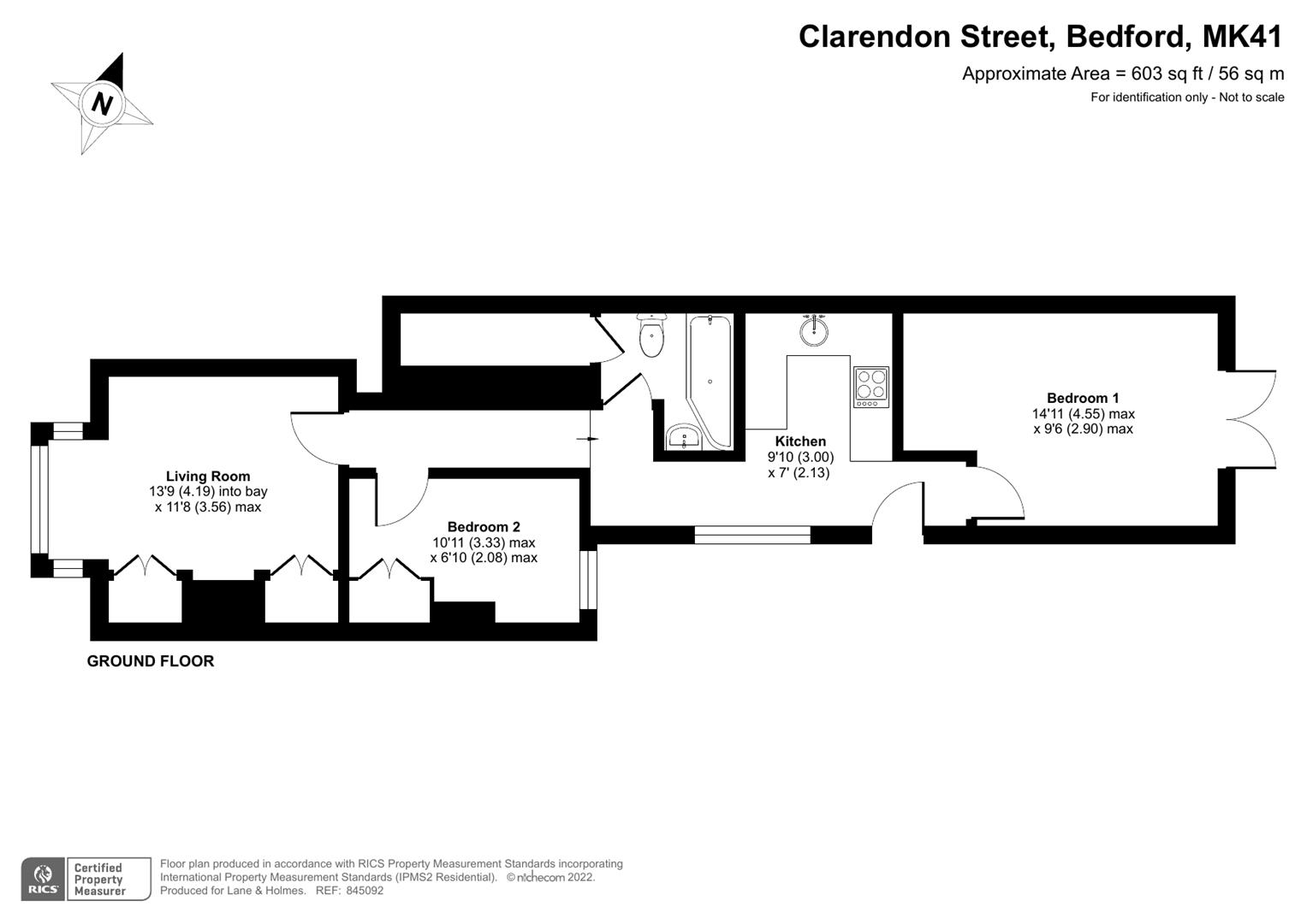 Clarendon Street, Bedford MK41, 2 bedroom flat for sale 61478070
