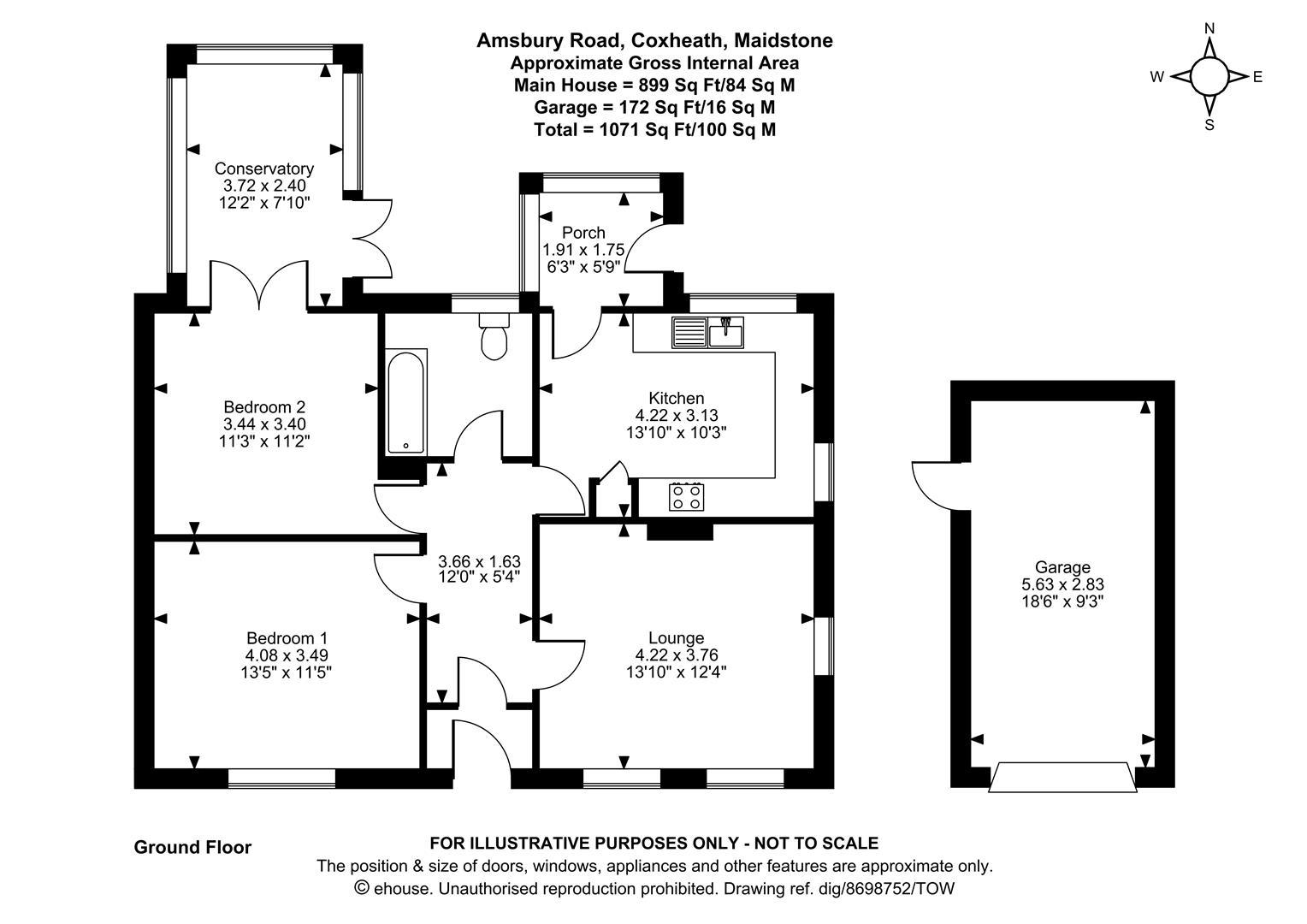4, Amsbury Road, Coxheath floorplan