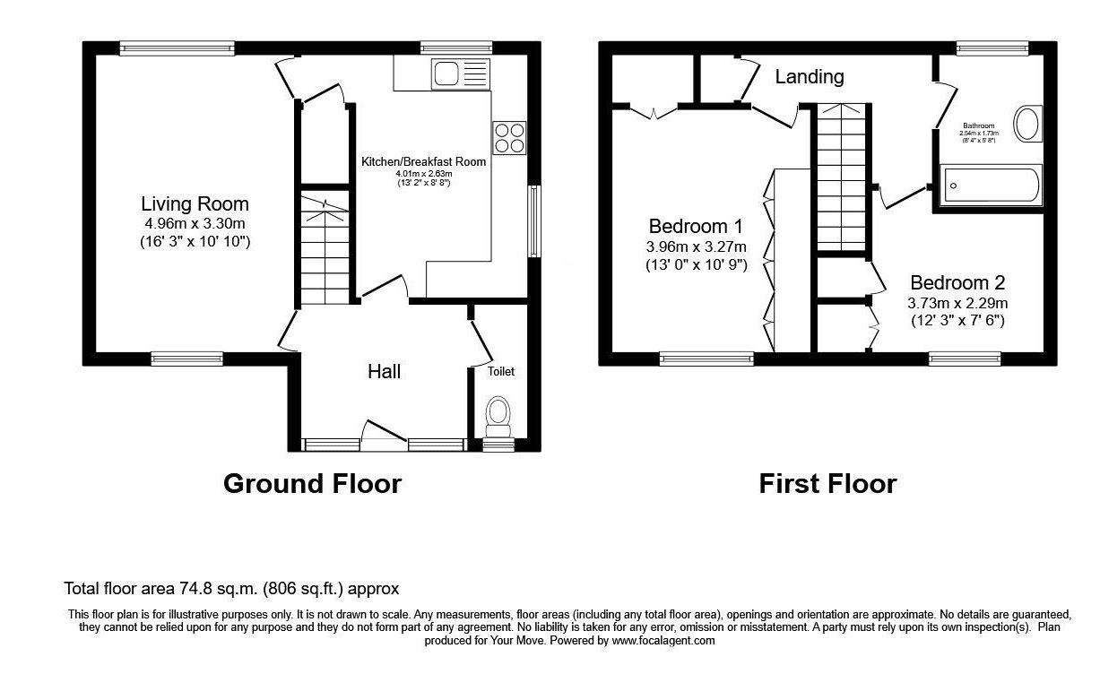 45, Llwyn Road, Oswestry floorplan