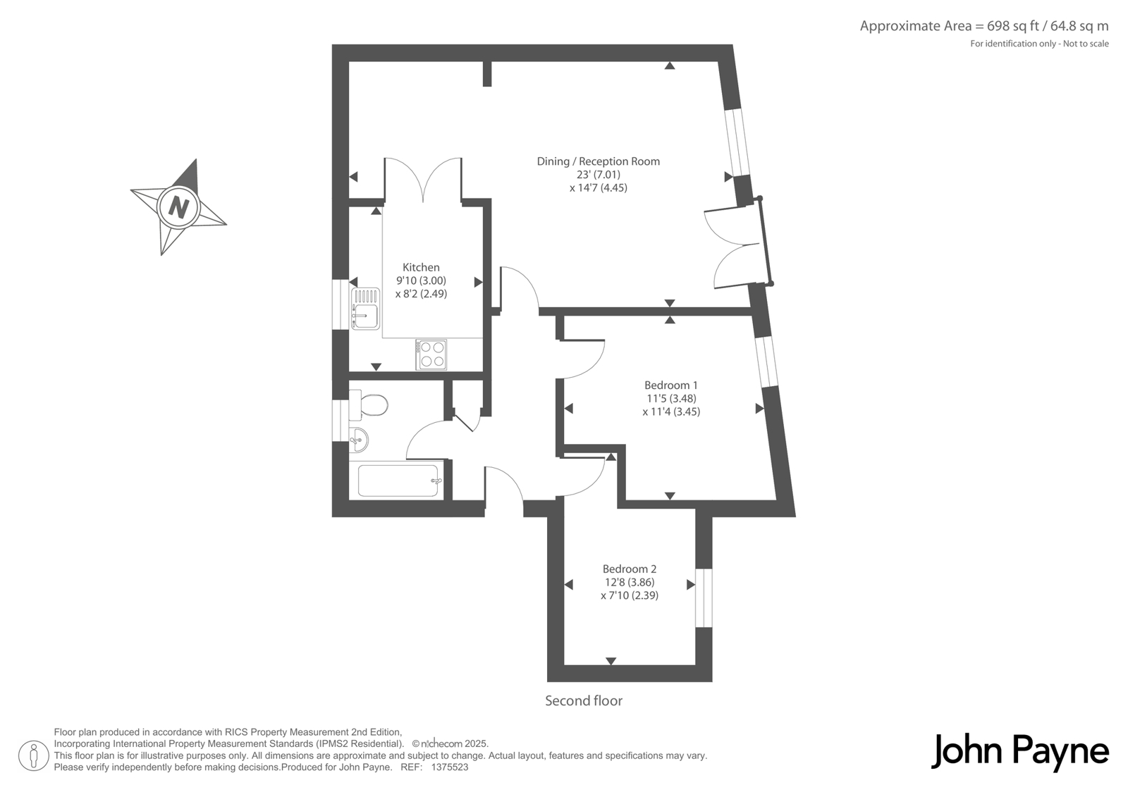 Flat 8, Forge House,, Dacre Park, London floorplan