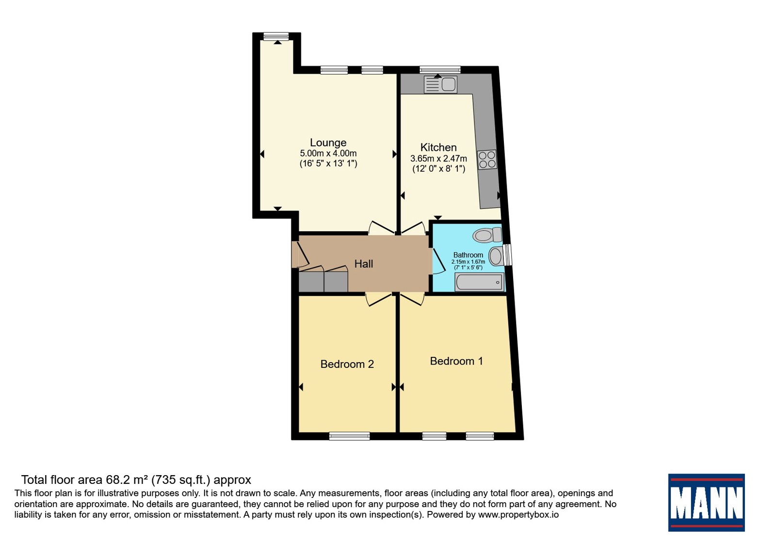 Flat 7 Cavendish Court, 21-23, Bromley Road, London floorplan