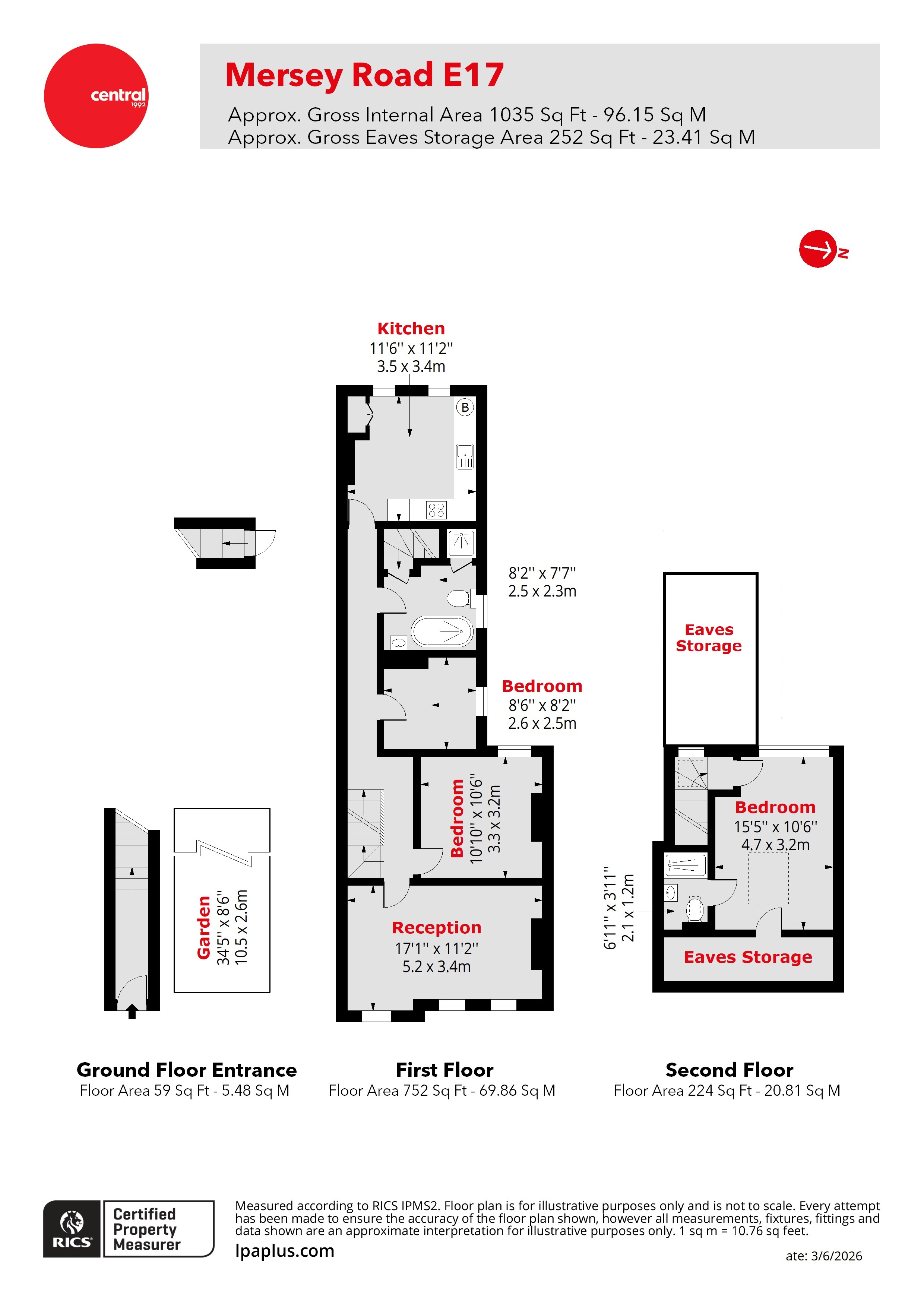 77, Mersey Road, London floorplan