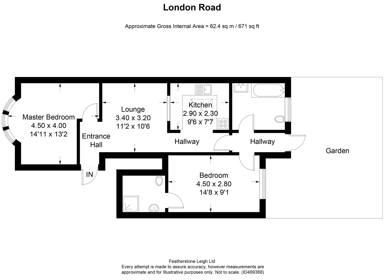 Flat 1, 127, London Road, Twickenham floorplan