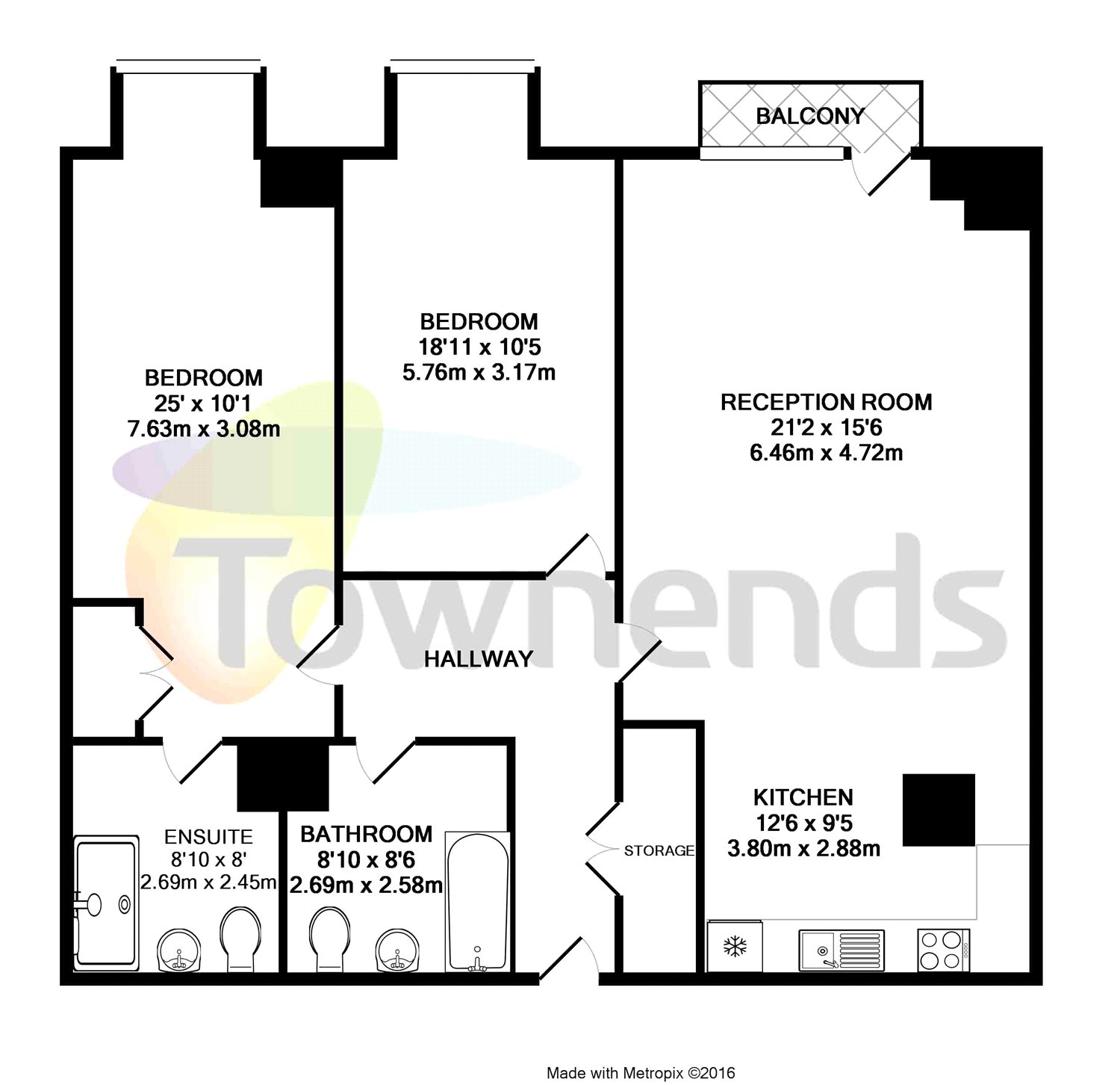 2 Bedrooms Flat to rent in Scarbrook Road, Croydon, Surrey CR0