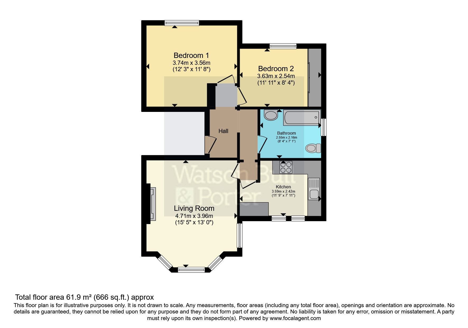 Flat 2, 10, Hope Road, Isle of Wight floorplan