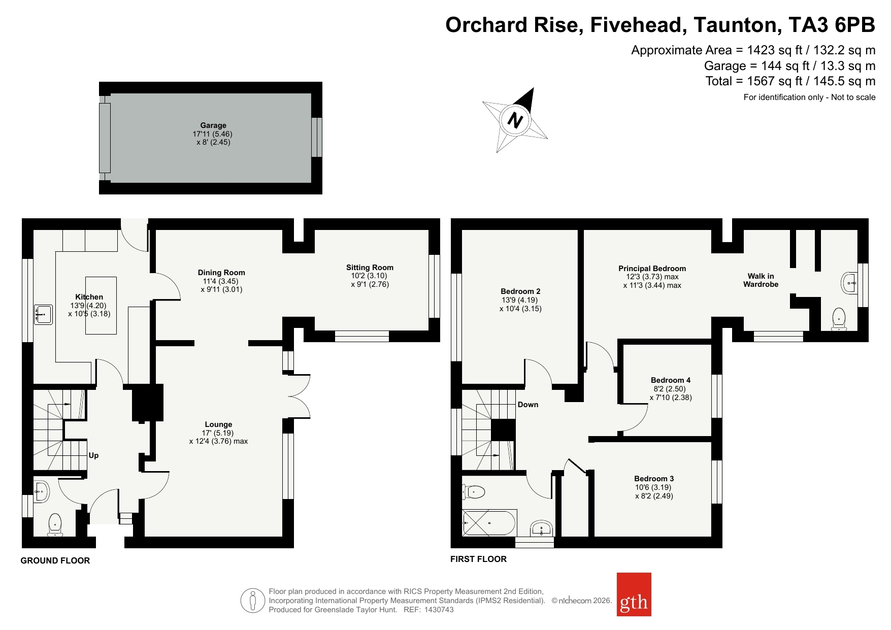 11, Orchard Rise, Taunton floorplan