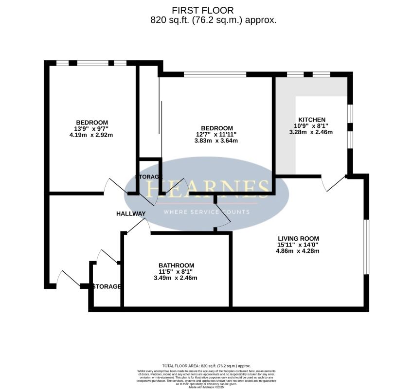 Flat 39 Brompton Court, St. Stephens Road, Bournemouth, Dorset, BH2 6JS floorplan