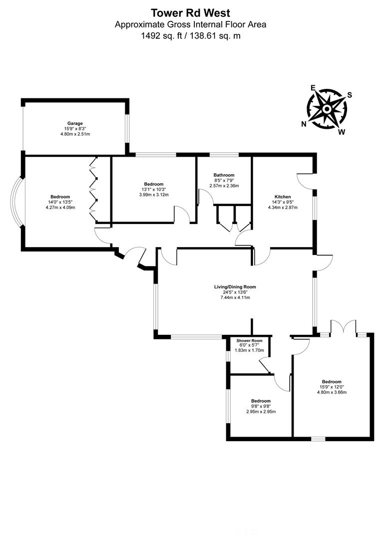 76, Tower Road West, St. Leonards-On-Sea floorplan