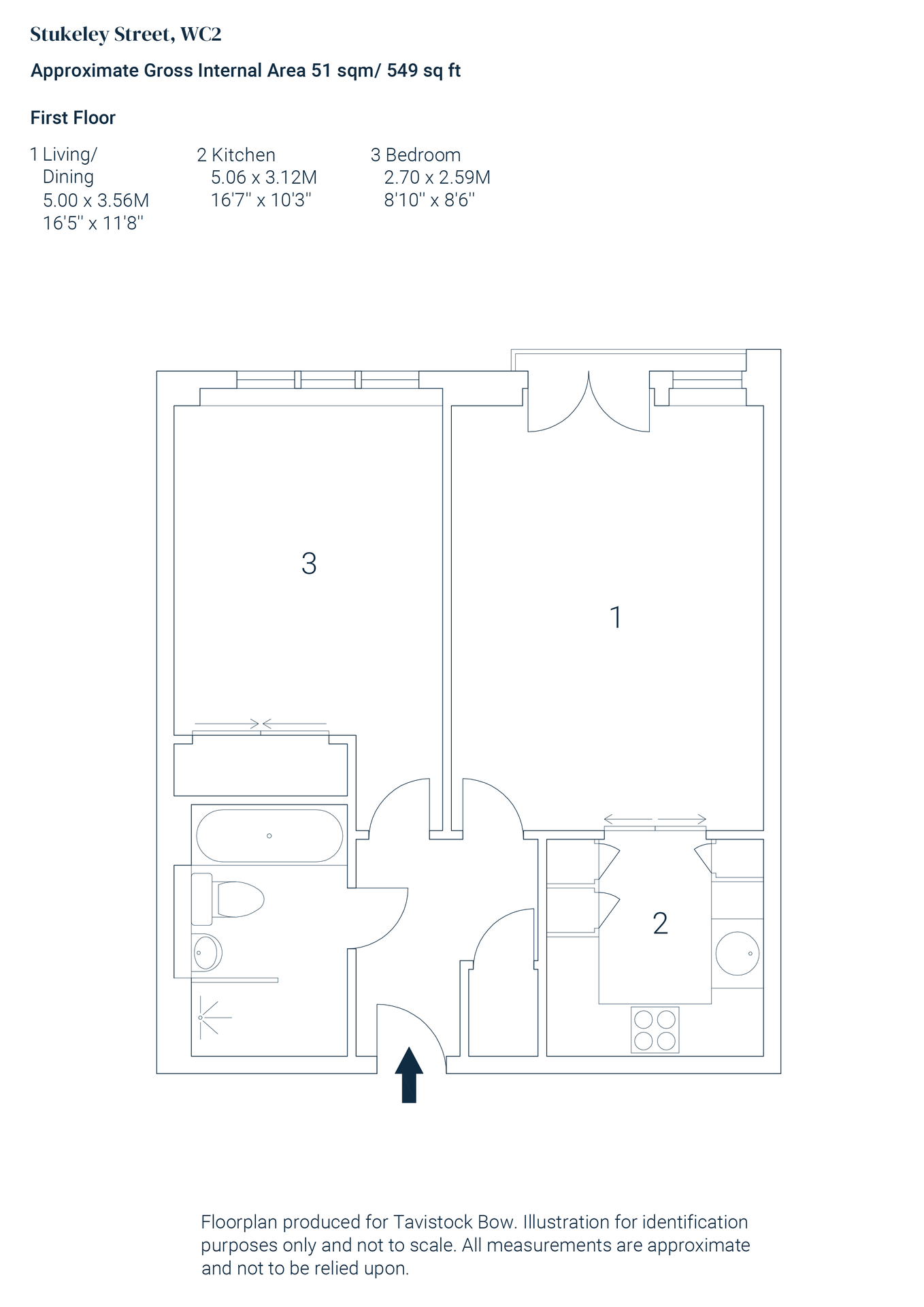 Apartment 2, 16.5  Stukeley Street, Covent Garden floorplan