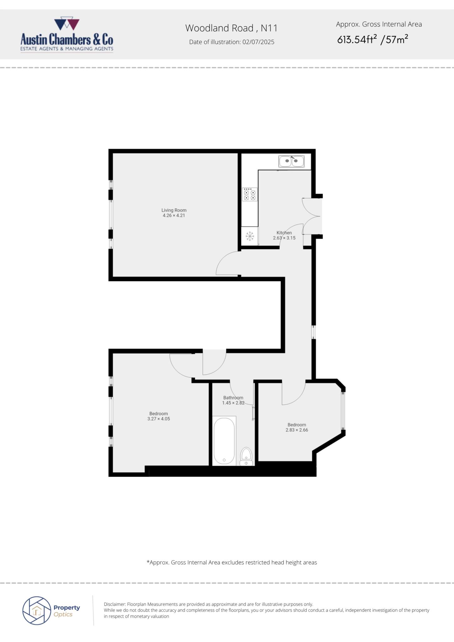 2, Woodland House, London floorplan