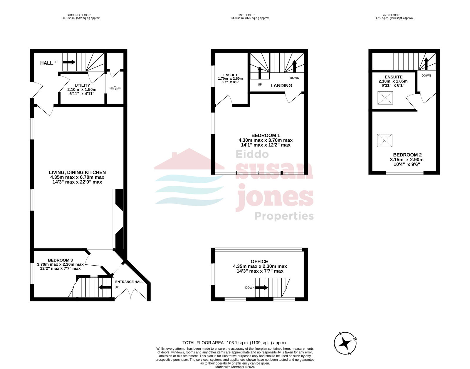 2 Capel Tabernacl, Lon Terfyn, Pwllheli floorplan