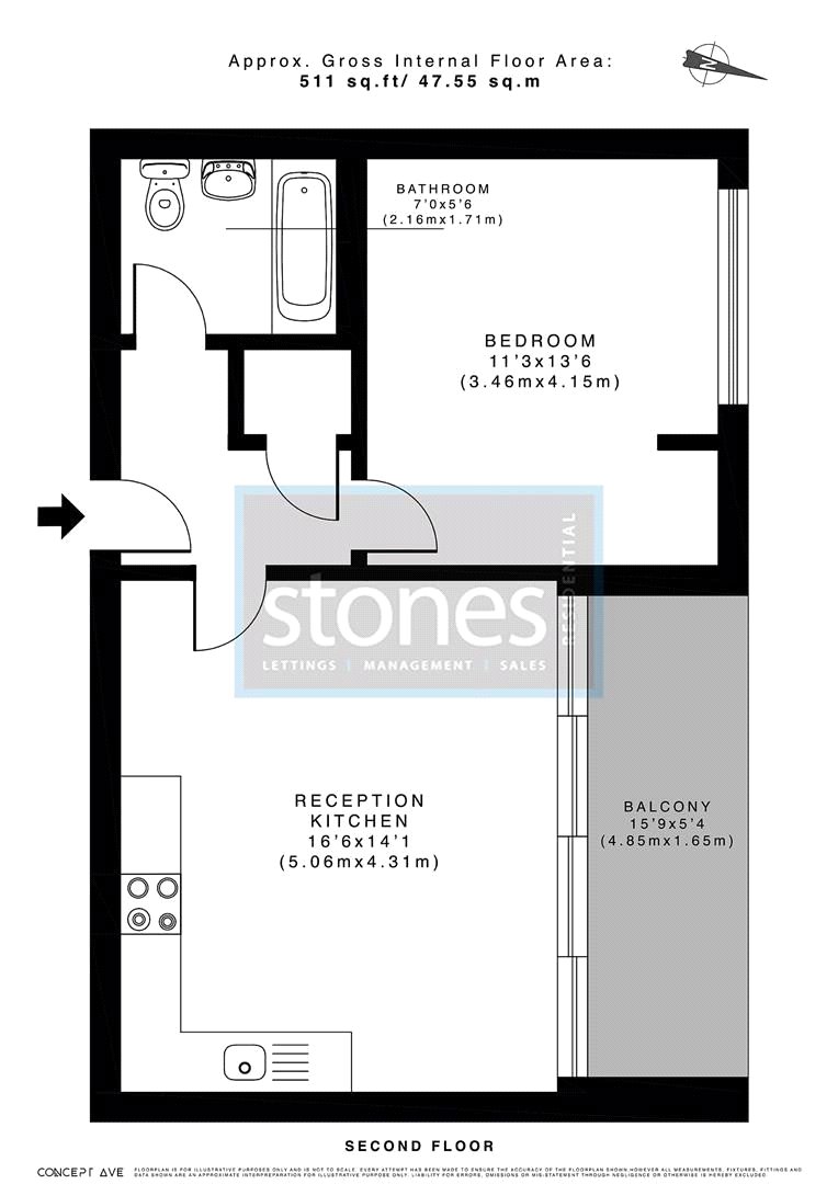 Flat 32, Elstree House,, Elstree Way, Hertfordshire floorplan