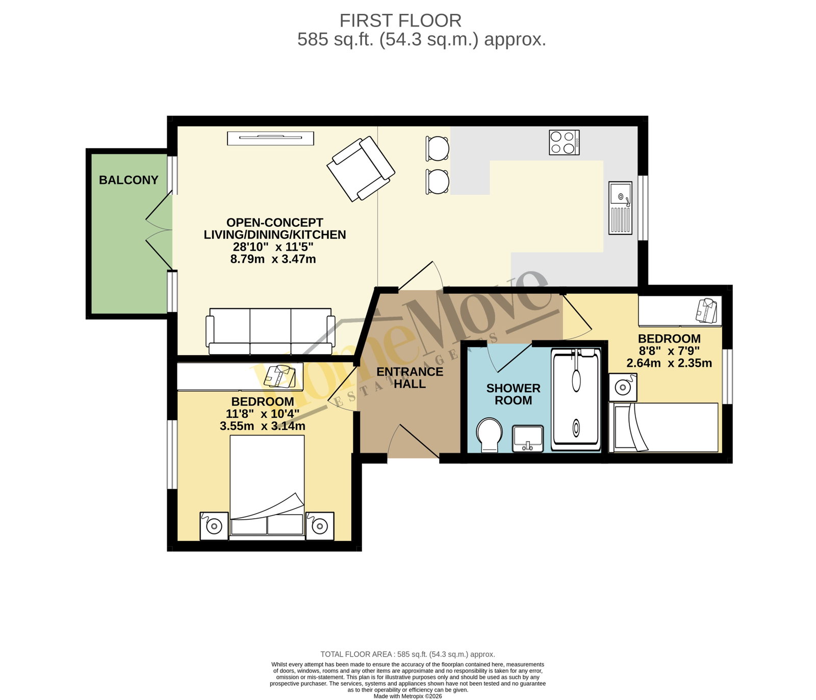 4, Valley Court, Nottingham floorplan