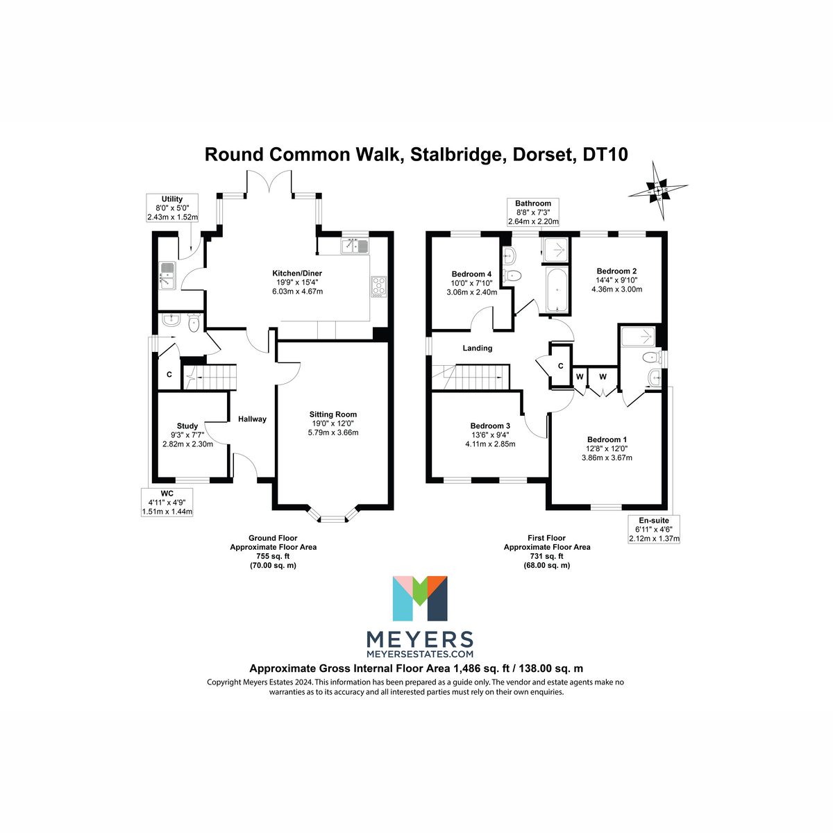 4, Round Common Walk, Sturminster Newton floorplan