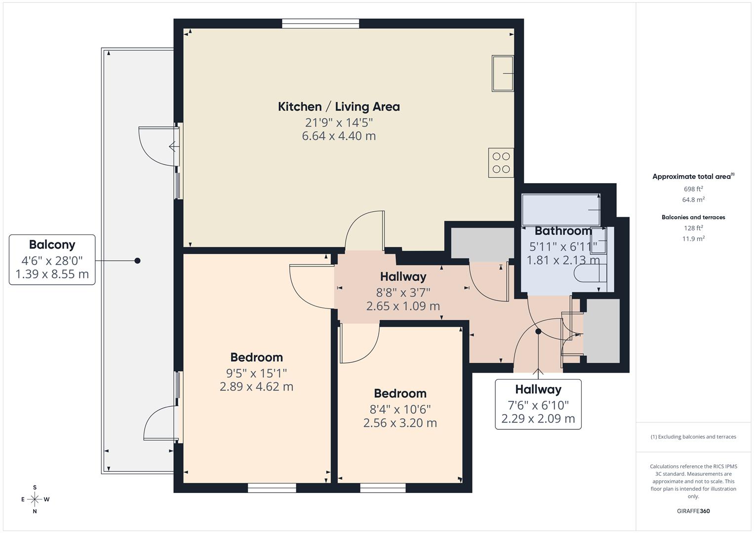 flat 18, Jessop house 5,, Iron Railway Close, Coulsdon floorplan