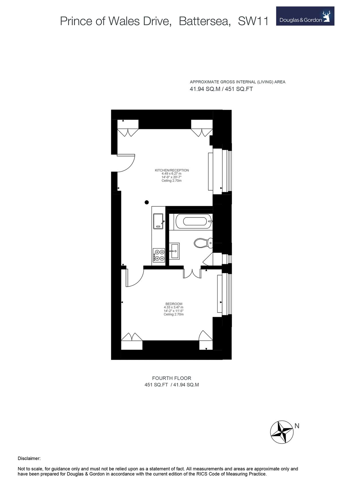 1 Bedrooms Flat to rent in Prince Of Wales Drive, London SW11