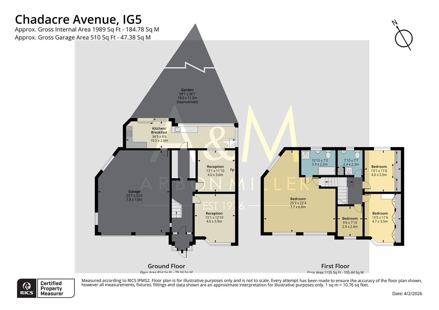 1A, Chadacre Avenue, Clayhall floorplan