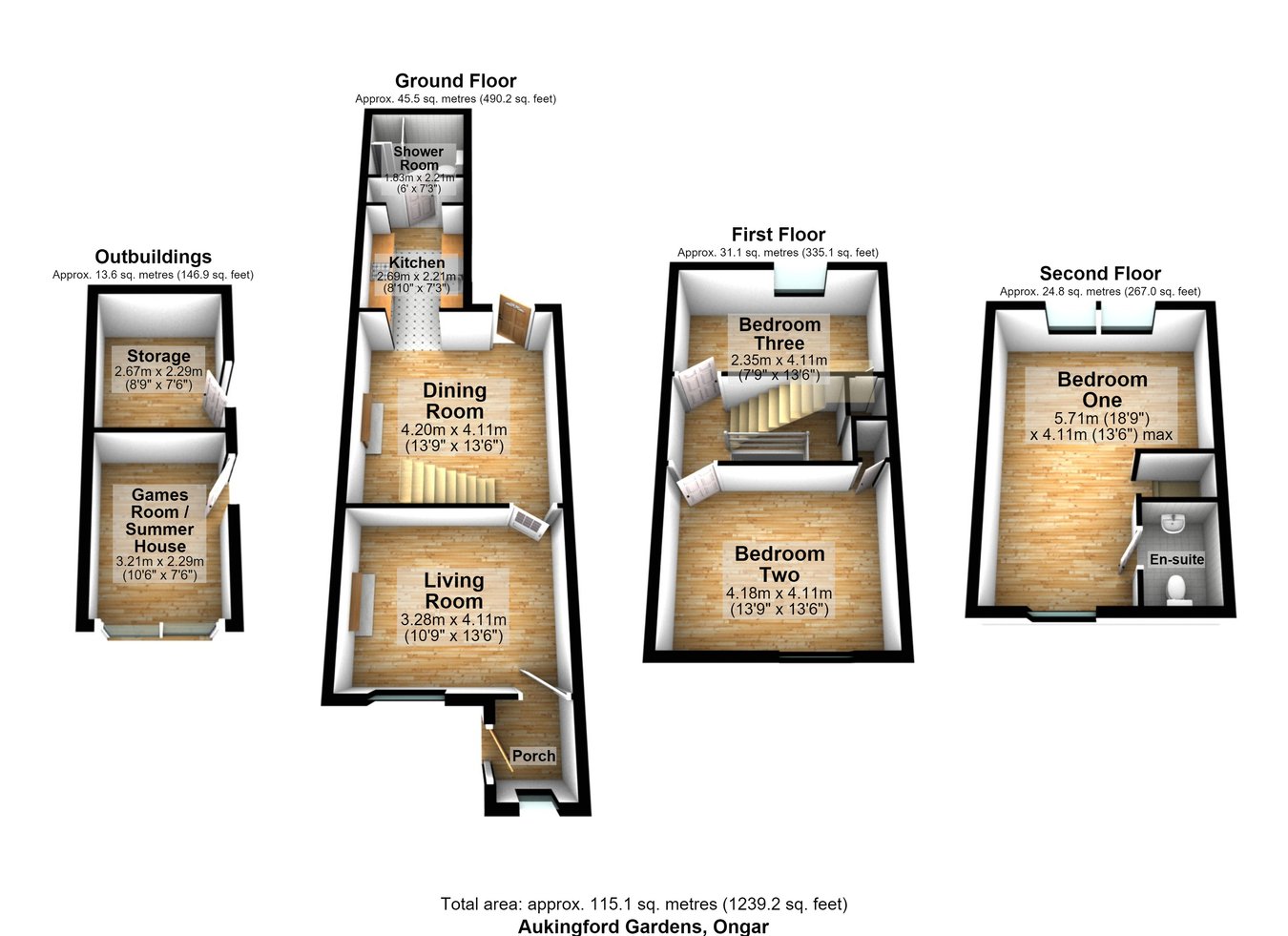 15, Aukingford Gardens, Ongar floorplan