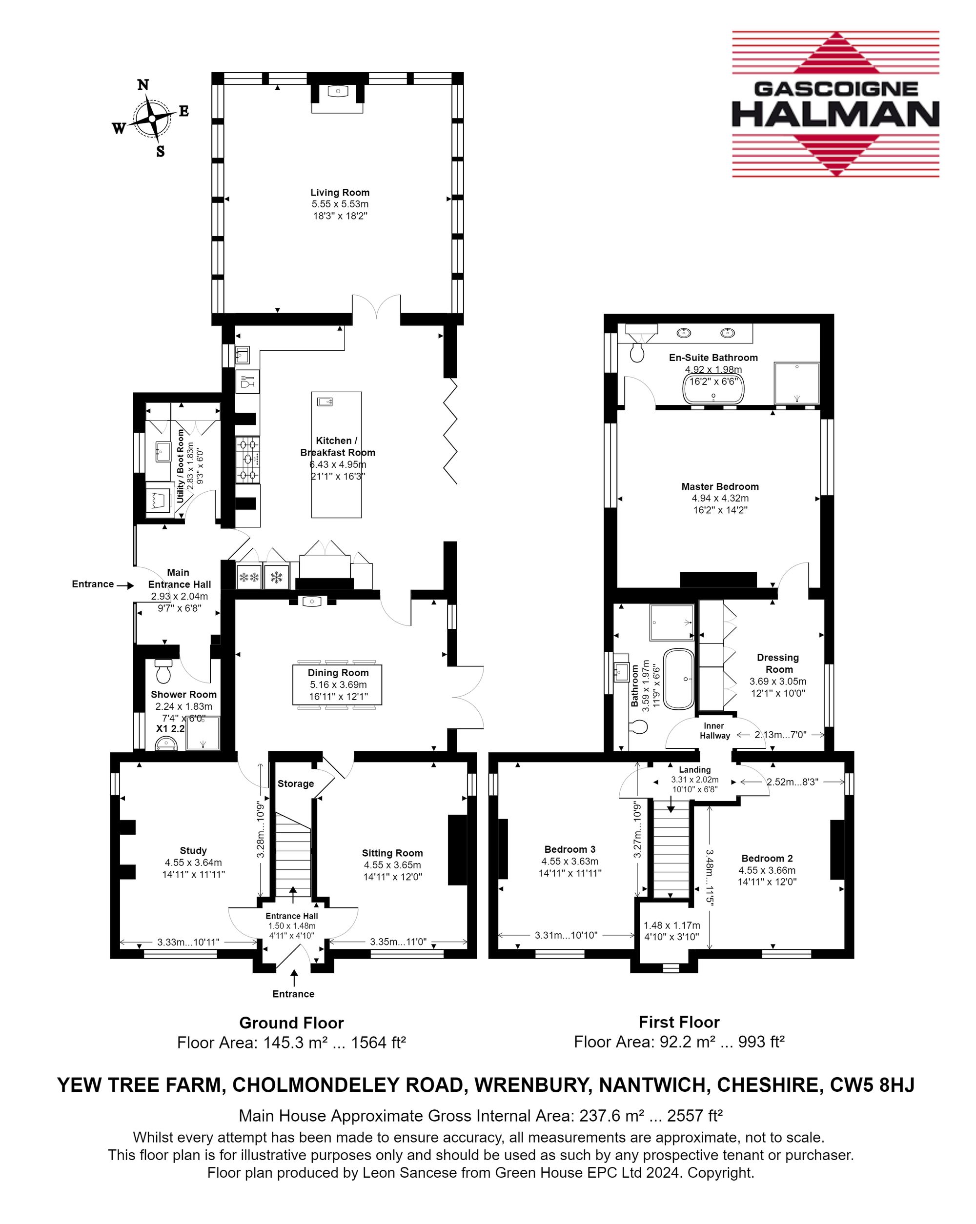 Yew Tree Farm Cholmondeley Road, Nantwich floorplan