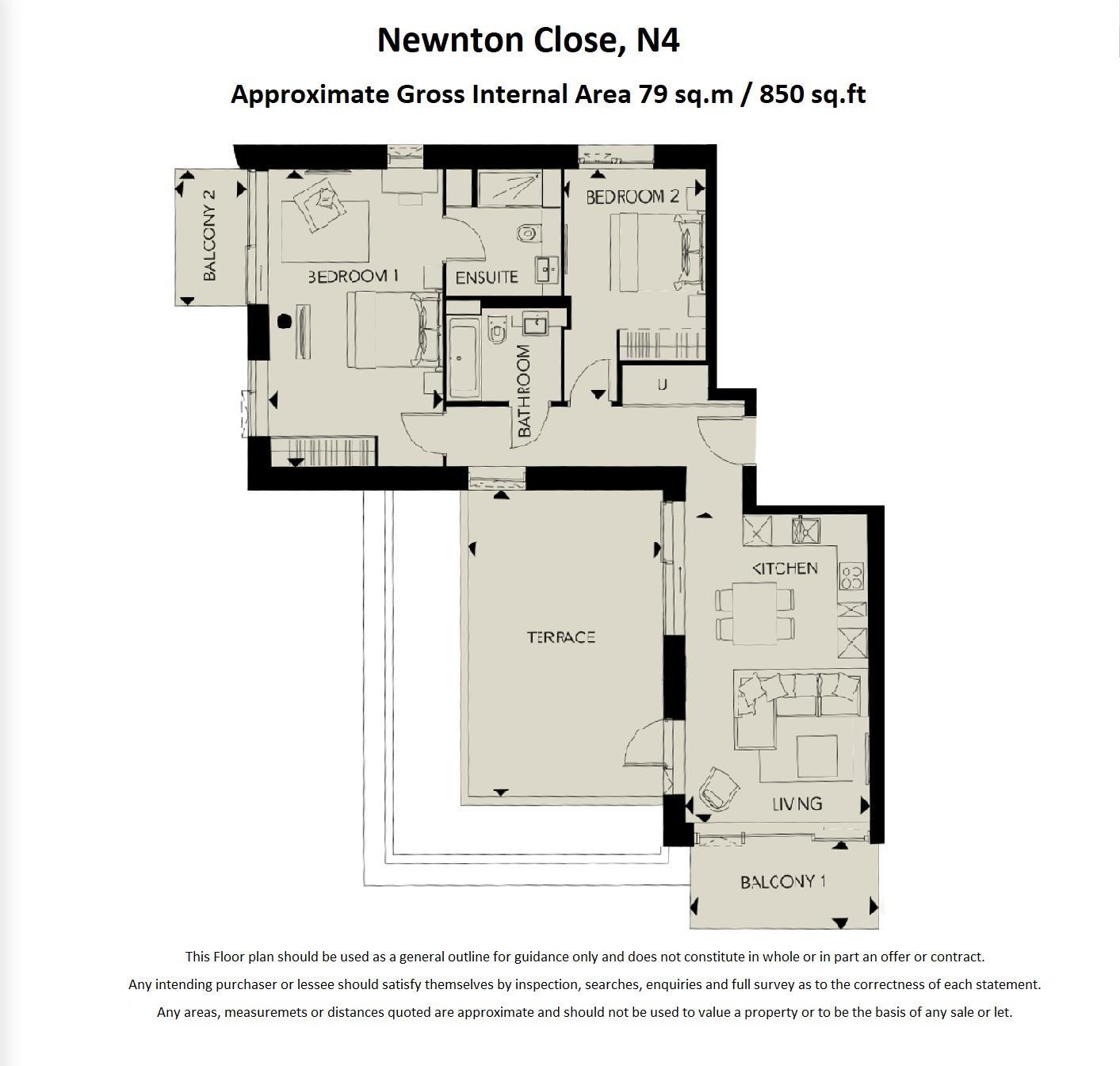 2 Bedrooms Flat to rent in Newnton Close, Woodberry Down N4