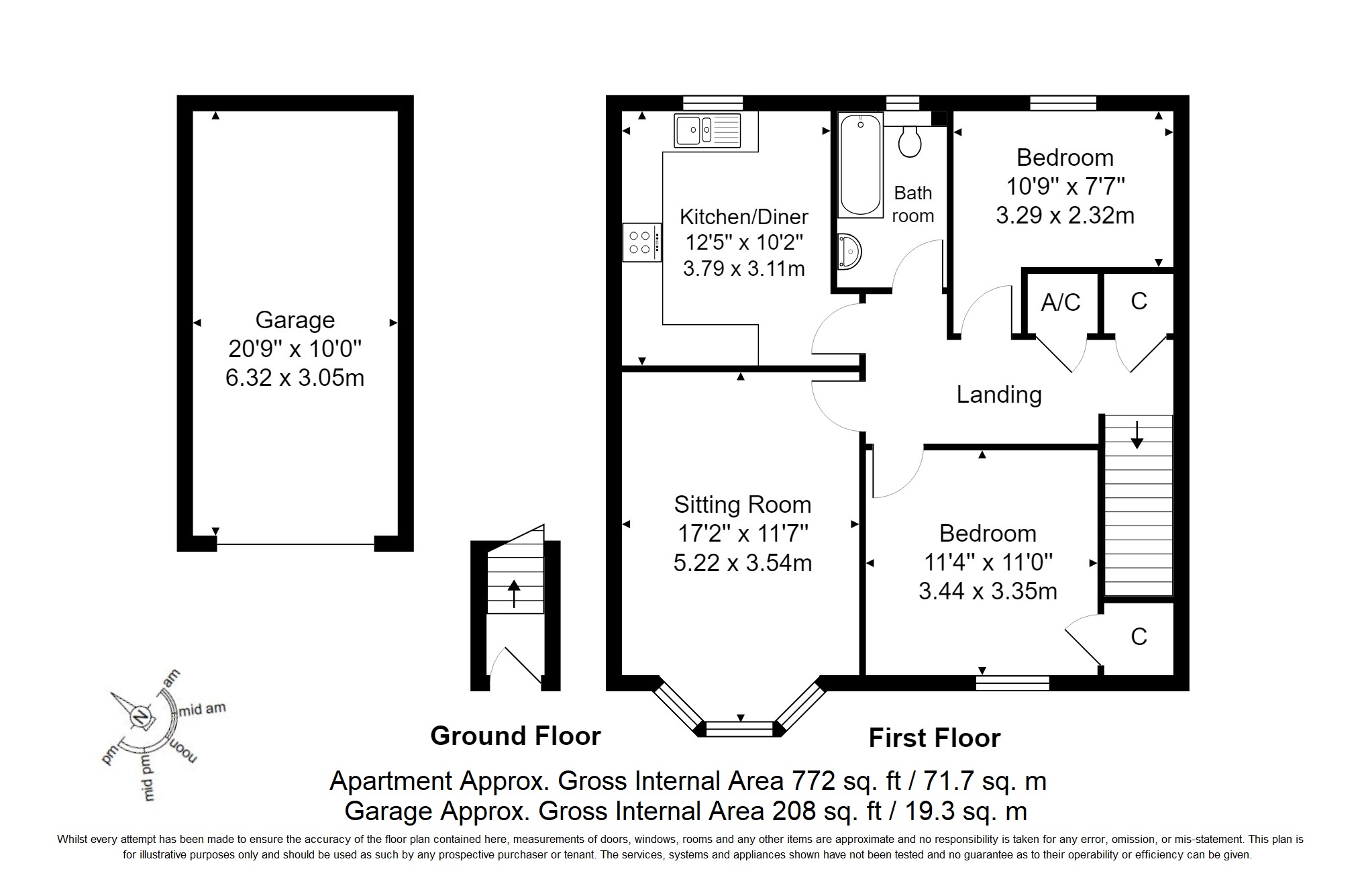 2 Bedrooms Maisonette for sale in Tetley Mews, Willicombe Park, Tunbridge Wells TN2