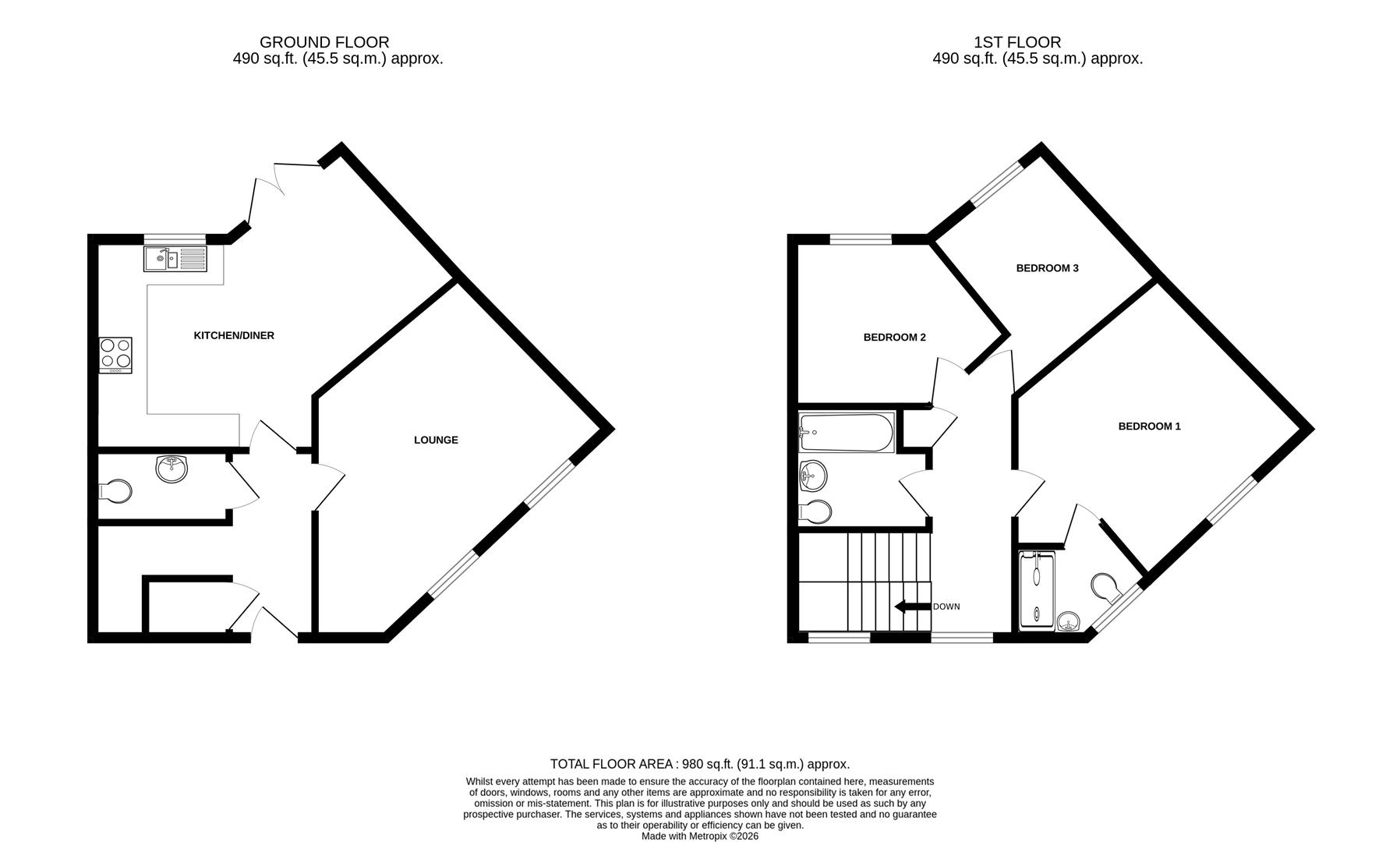 Flax Meadow Lane, Axminster floorplan