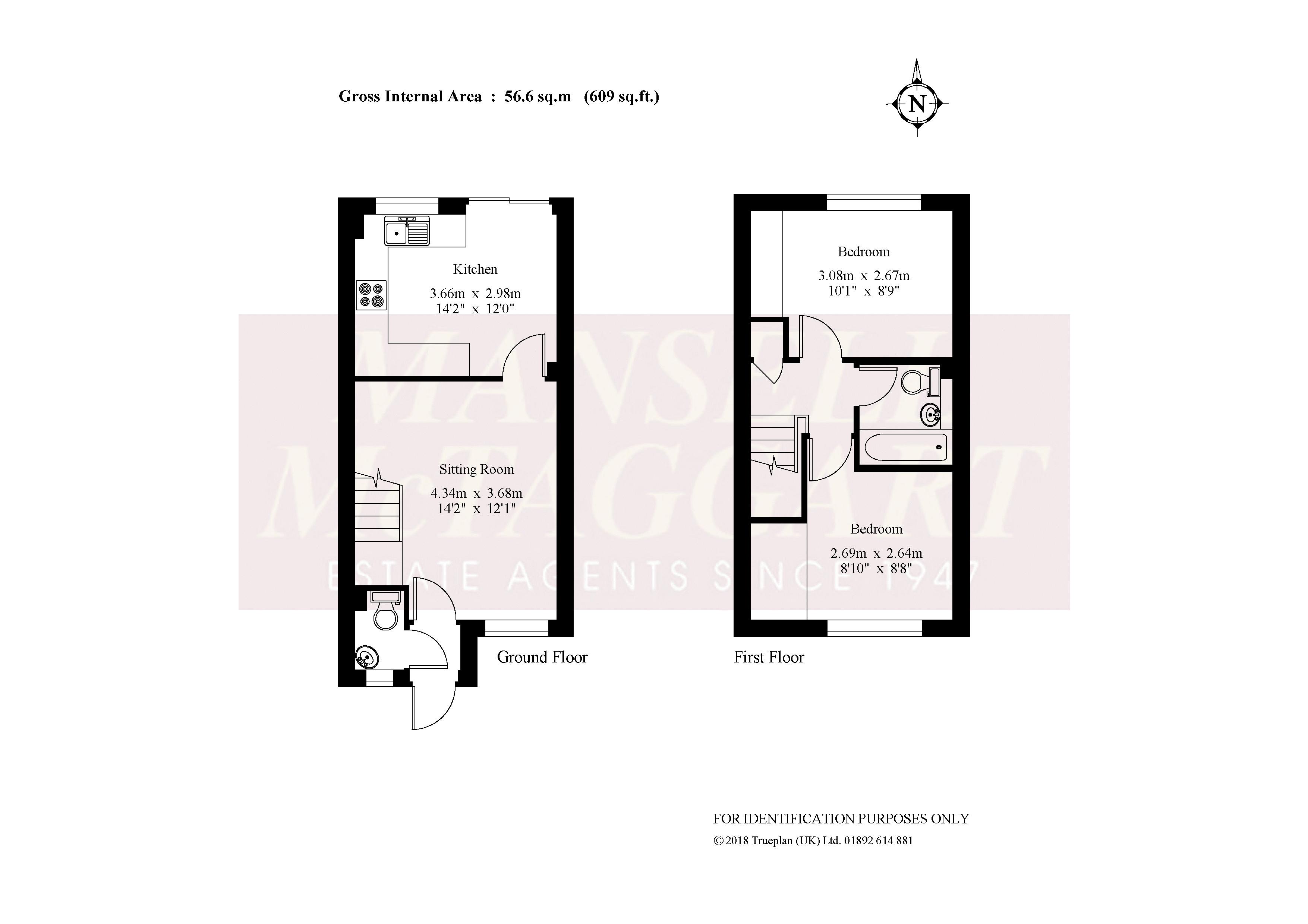 2 Bedrooms Terraced house for sale in Alberta Drive, Smallfield, Horley RH6