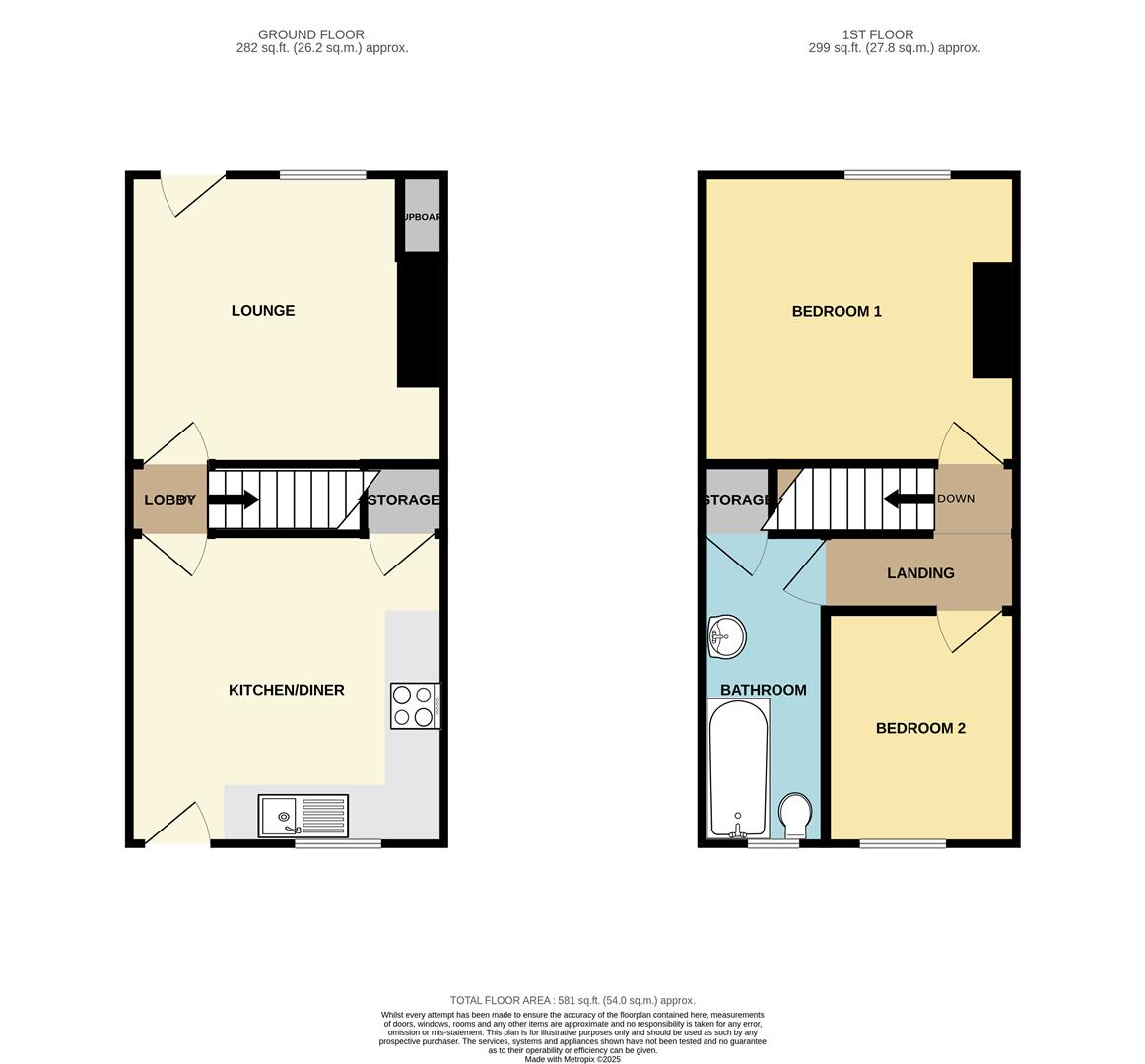 7, School Street, Castleford floorplan