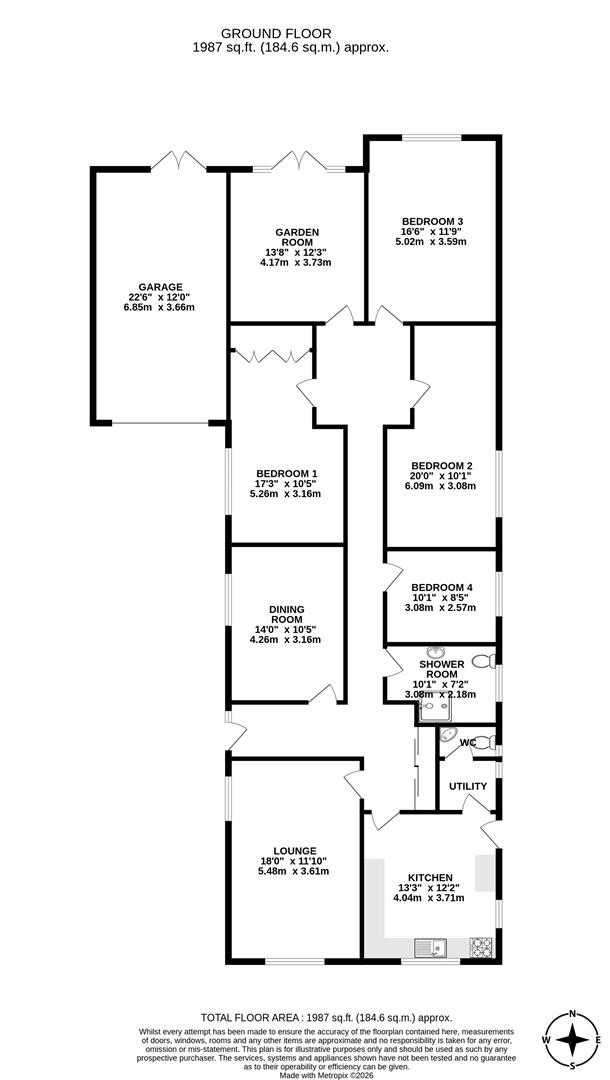 108, West Common Gardens, Scunthorpe floorplan