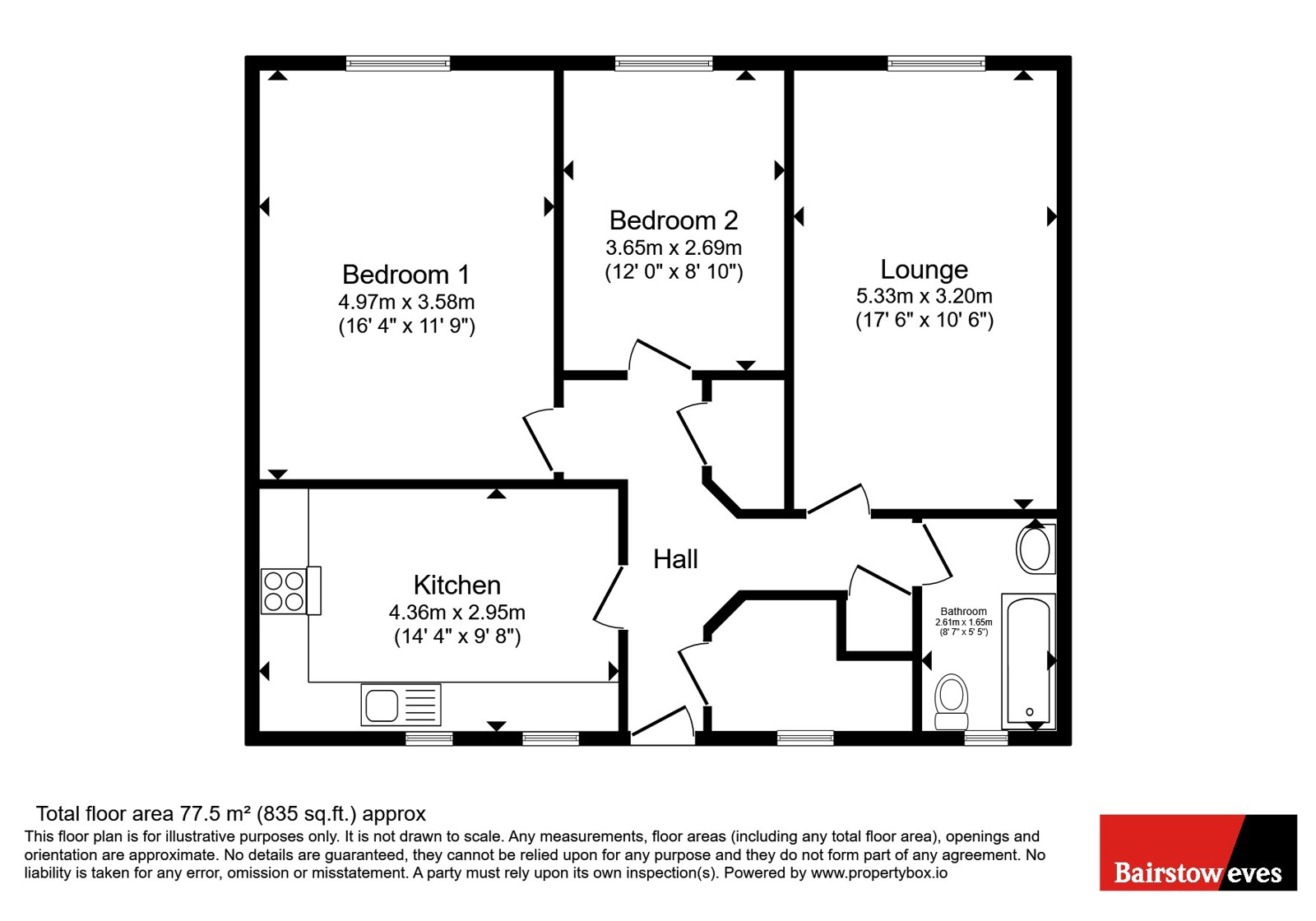 Flat 108 Sandringham Court,, Cats Lane, Suffolk floorplan