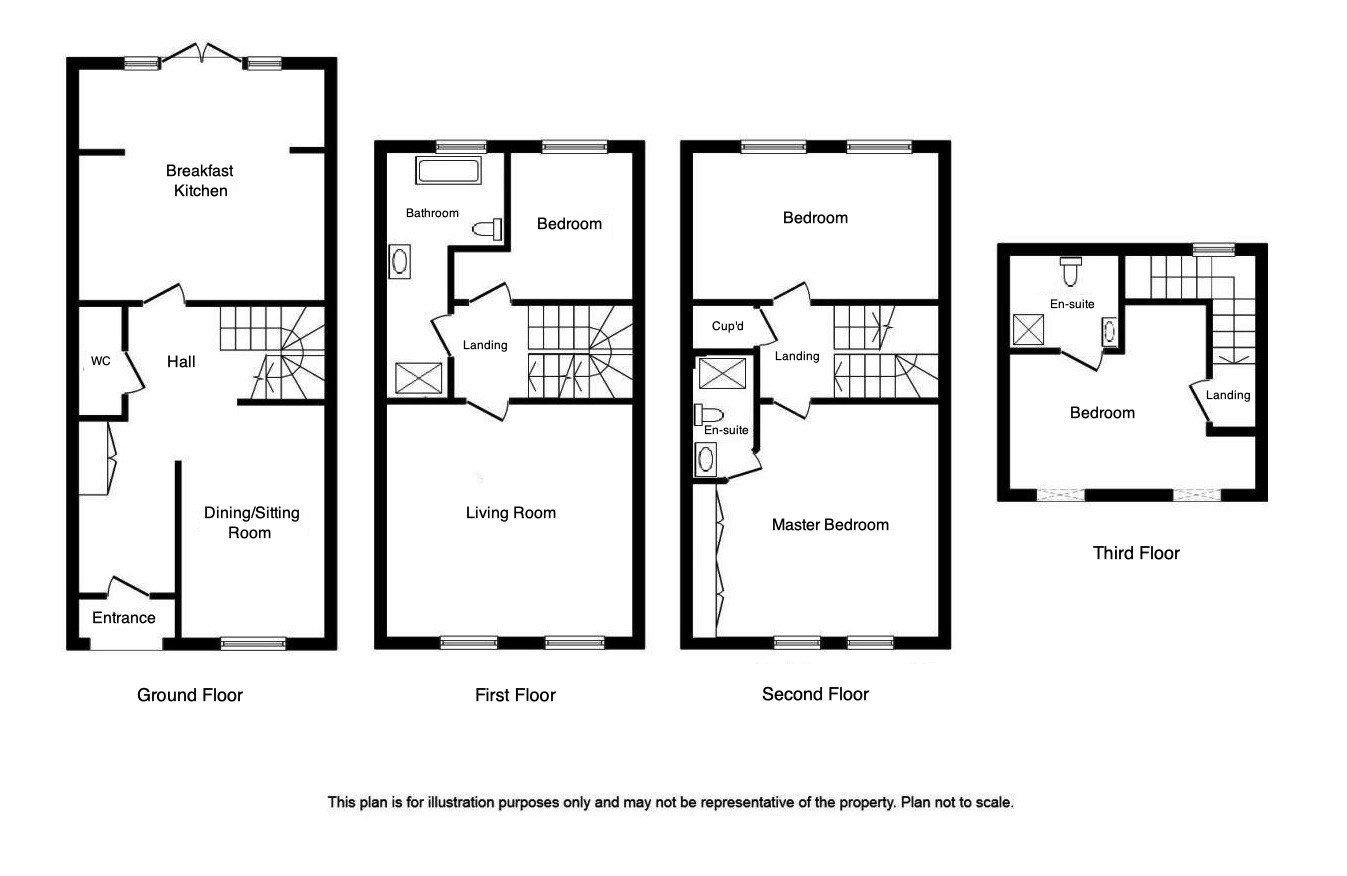 4 Bedrooms Town house to rent in Hepworth Close, Woolley Grange, Barnsley S75