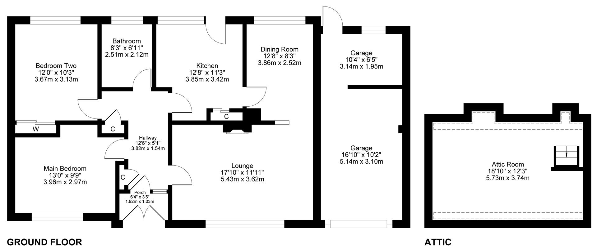 Sherifflats Road, Thankerton, Biggar ML12, 2 bedroom detached bungalow