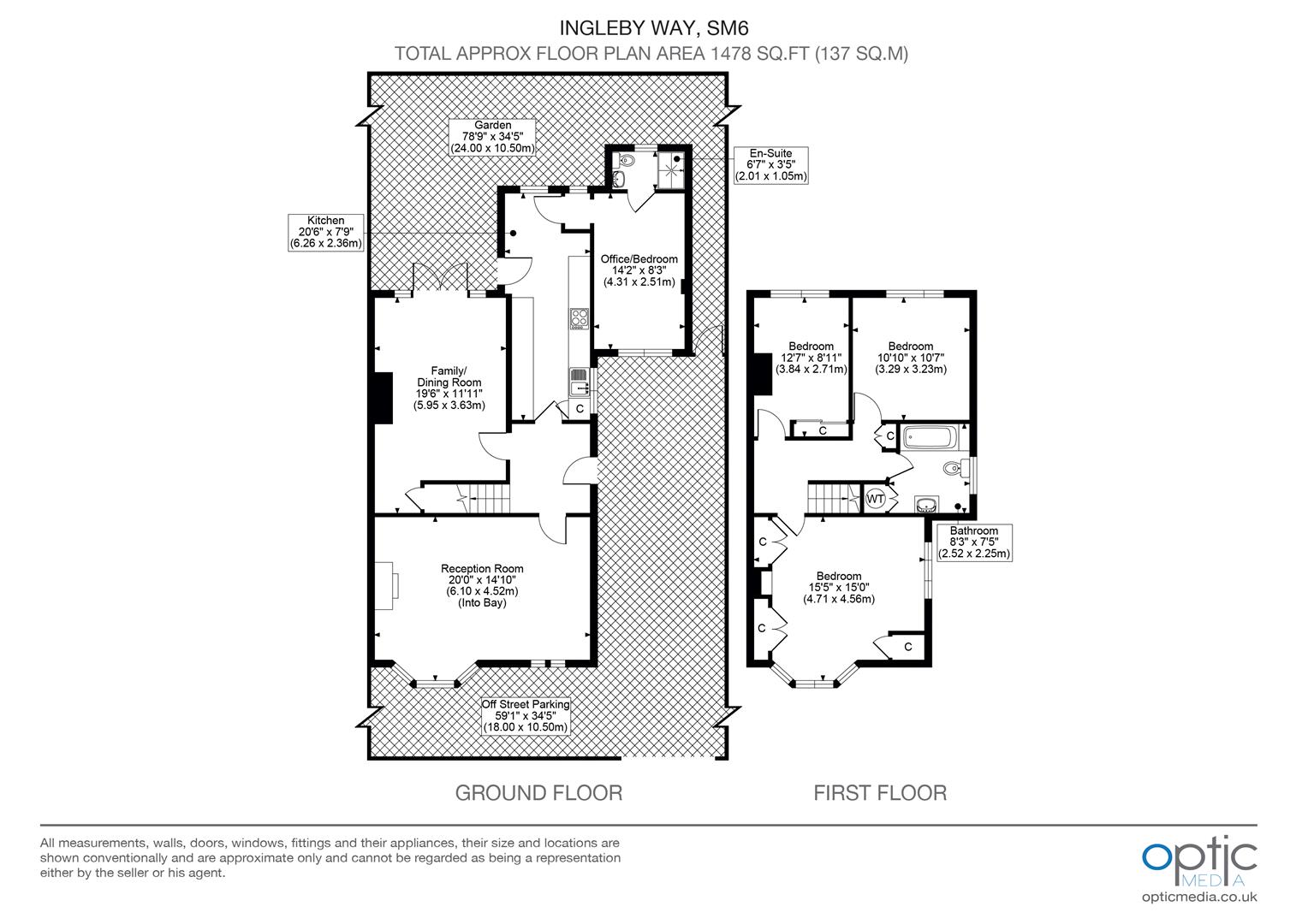 45, Ingleby Way, Wallington floorplan