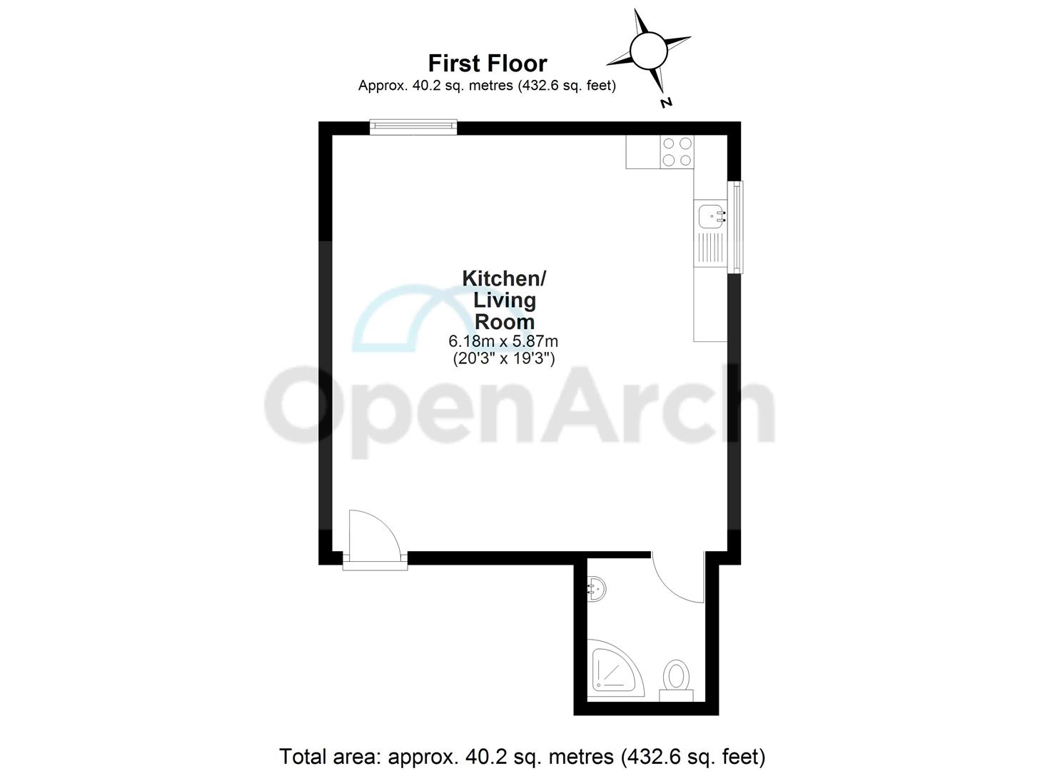 Flat 5, 84 Lincoln Road, Peterborough floorplan