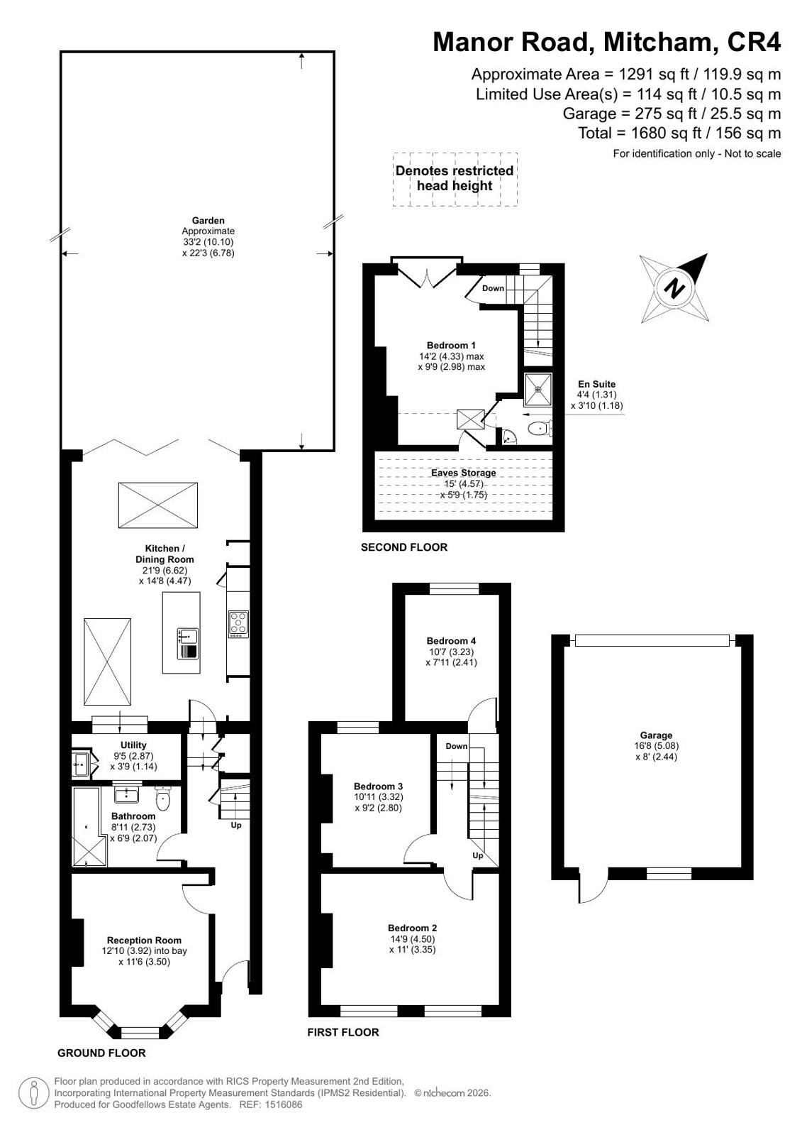 127, Manor Road, Mitcham floorplan