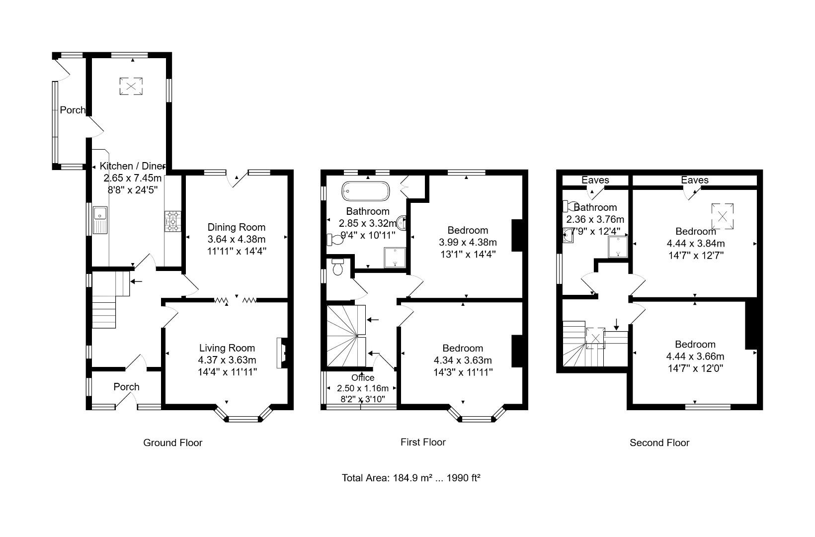 Greenfields, Pool Bank New Road, Otley floorplan