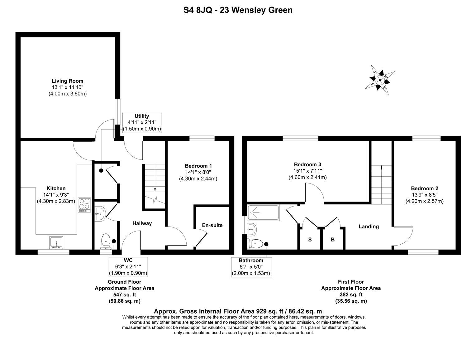 23, Wensley Green, Sheffield floorplan