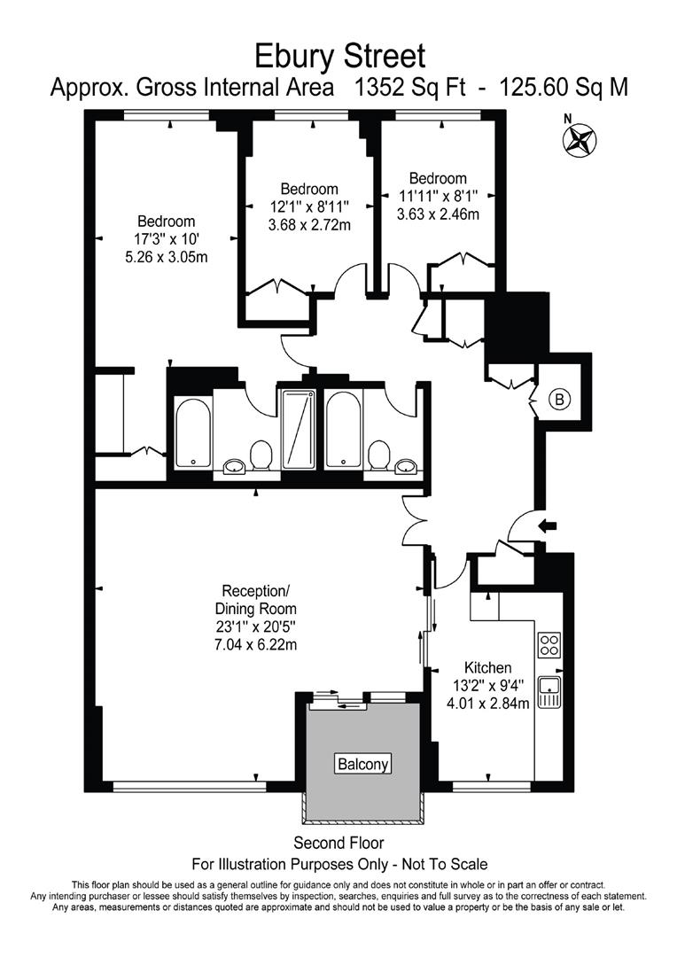 Flat 48, 55, Ebury Street, London floorplan