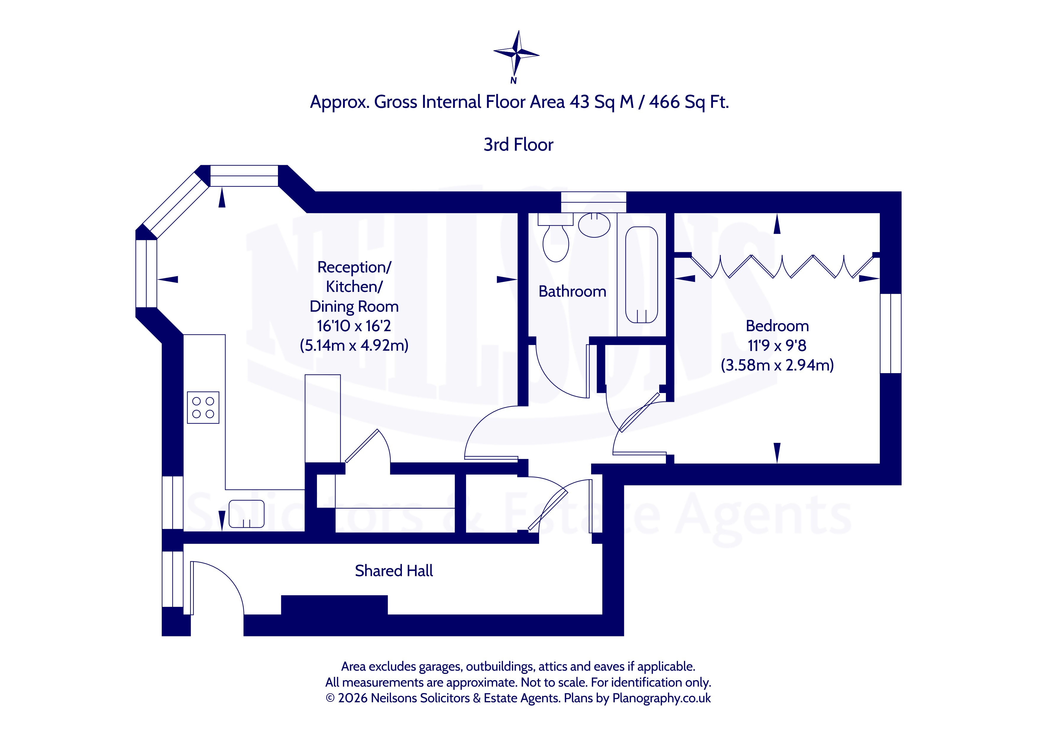 4/13 Tron Square, Edinburgh, EH1 1RR floorplan