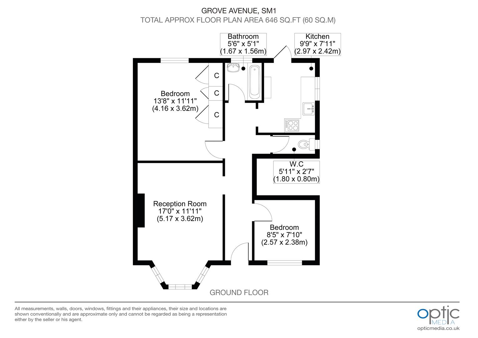 Grove Avenue, Sutton floorplan