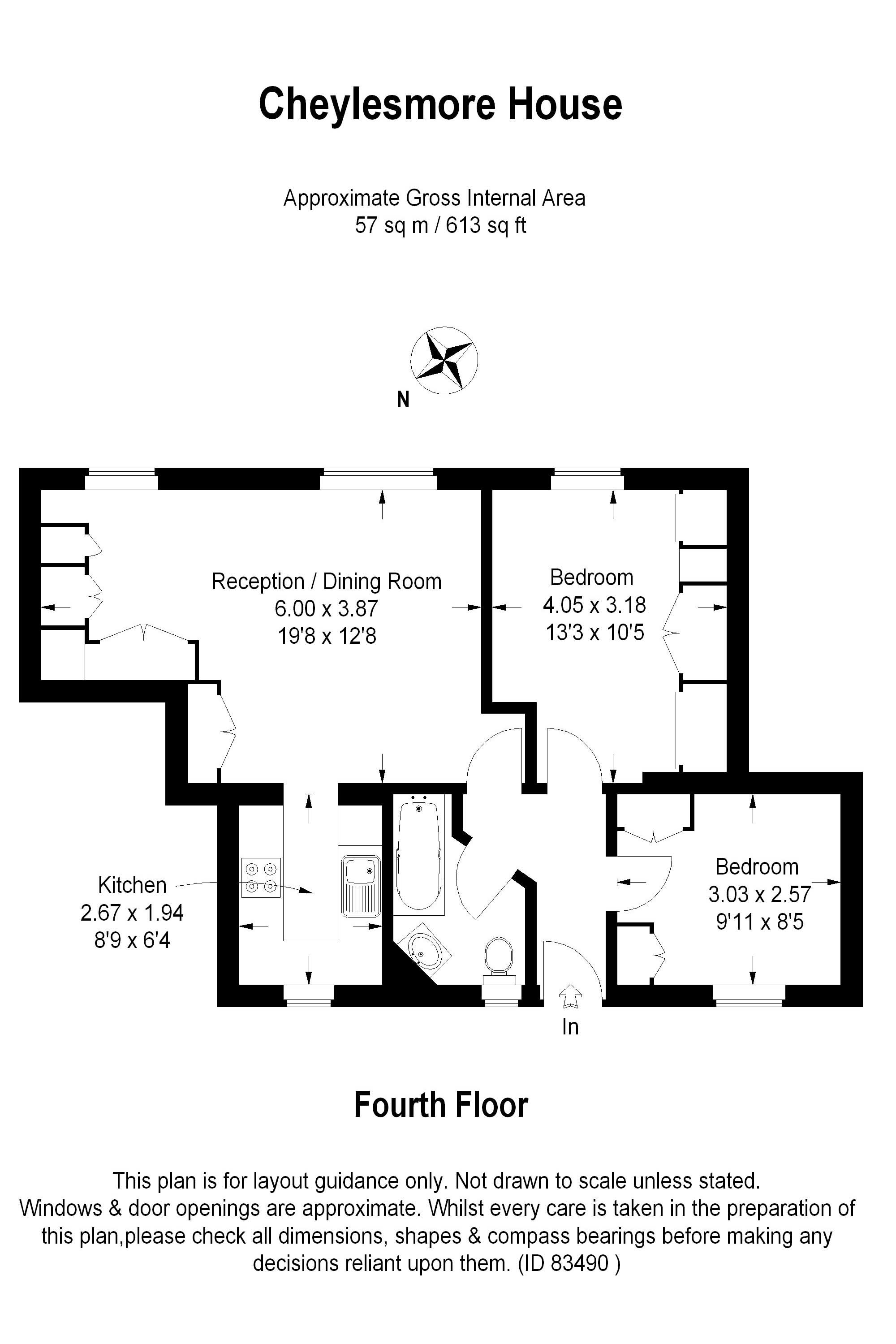 55 Cheylesmore House,, Ebury Bridge Road, London floorplan