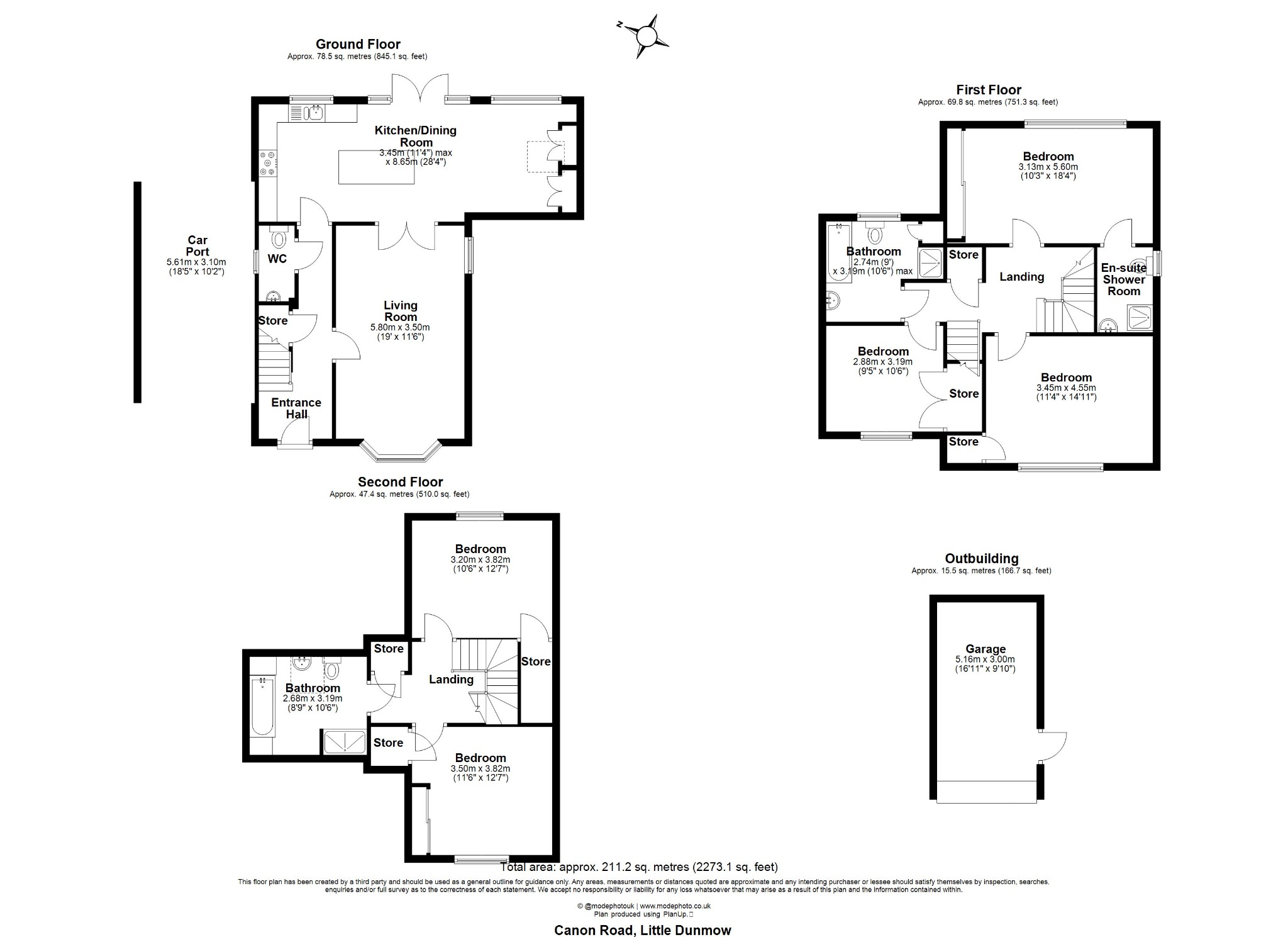 10 Canon Road, Flitch Green, Essex floorplan