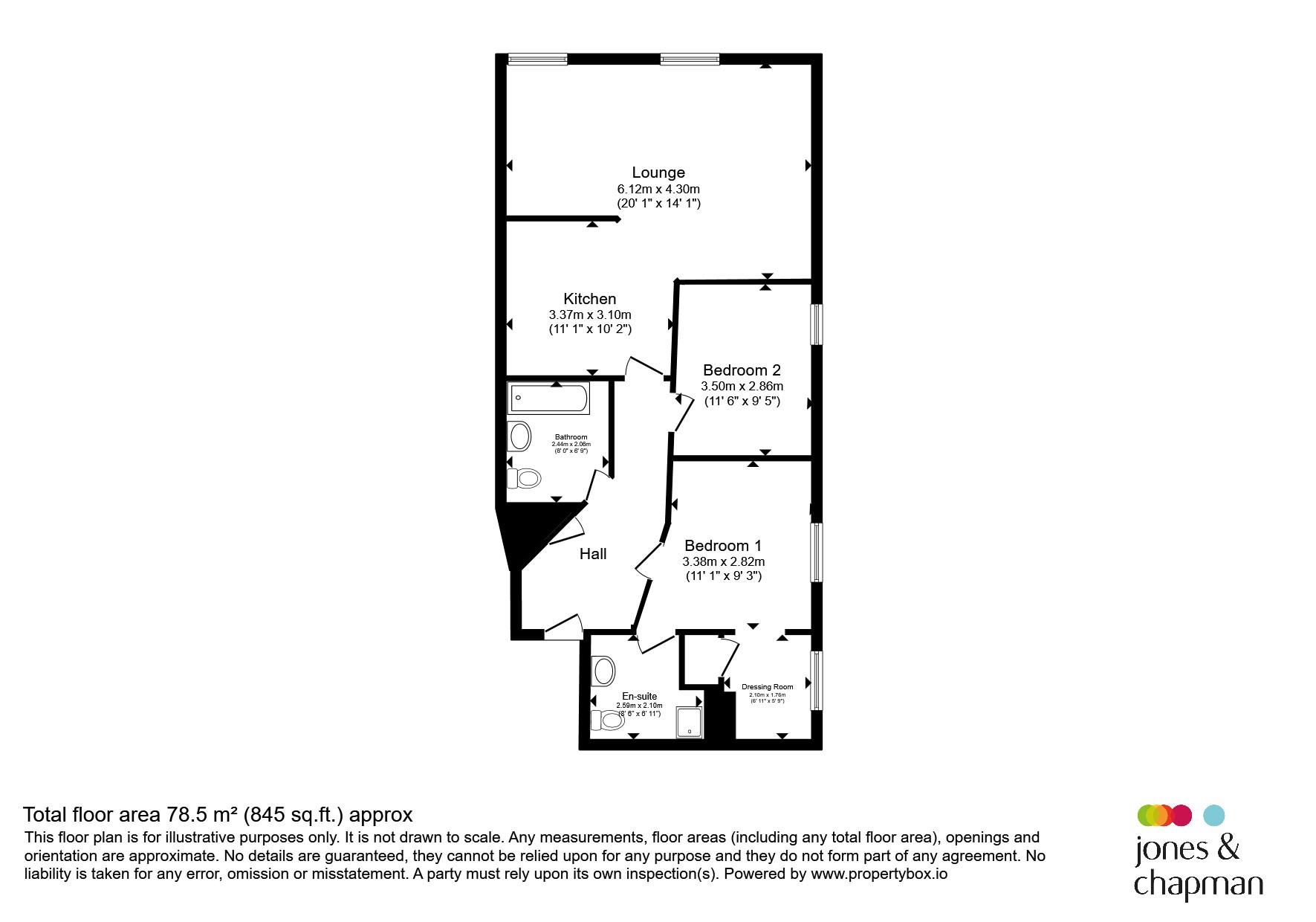 Flat 10, 9, Chapel View, Wirral floorplan