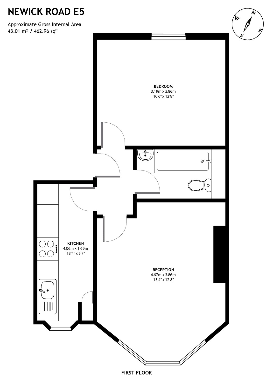 34c, Newick Road, London floorplan