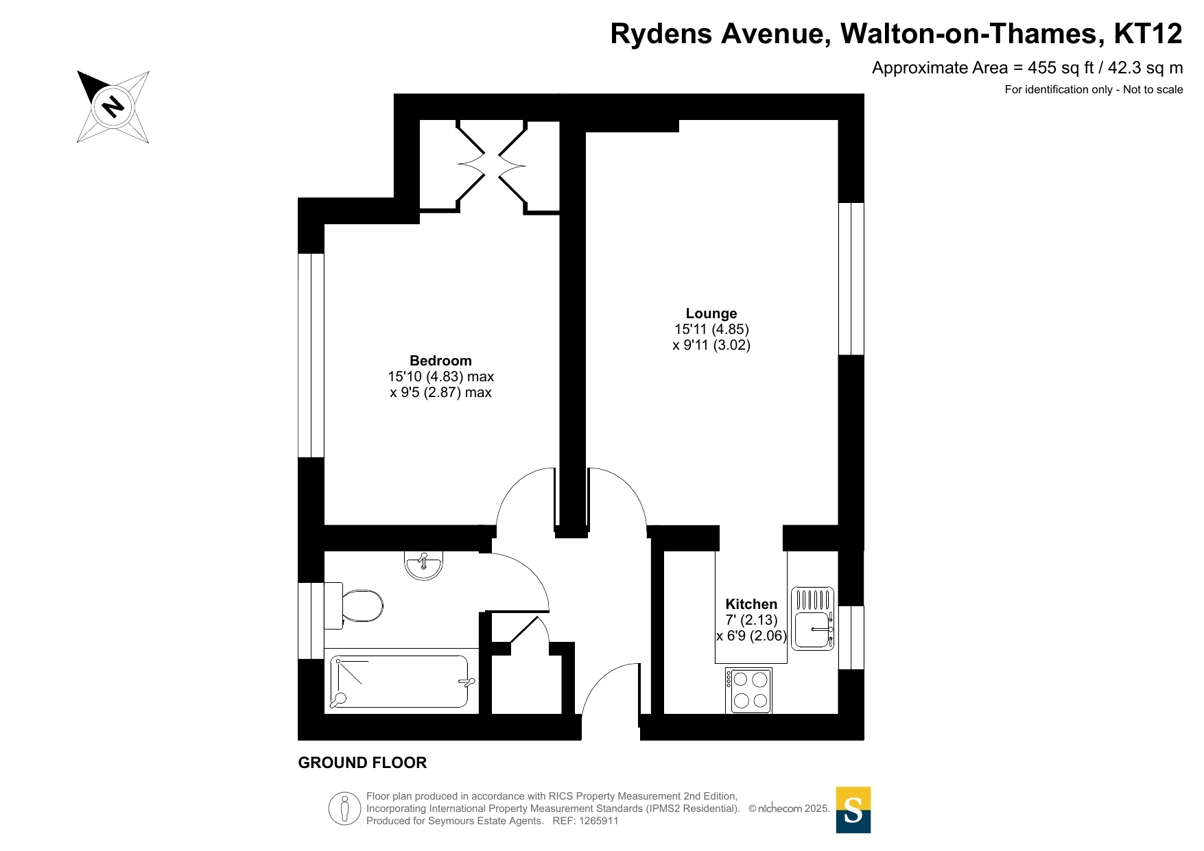 Flat 25, 23 Rydens Avenue, Walton-on-Thames floorplan