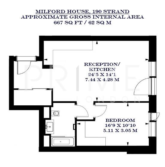 133, Milford House, 190 Strand floorplan