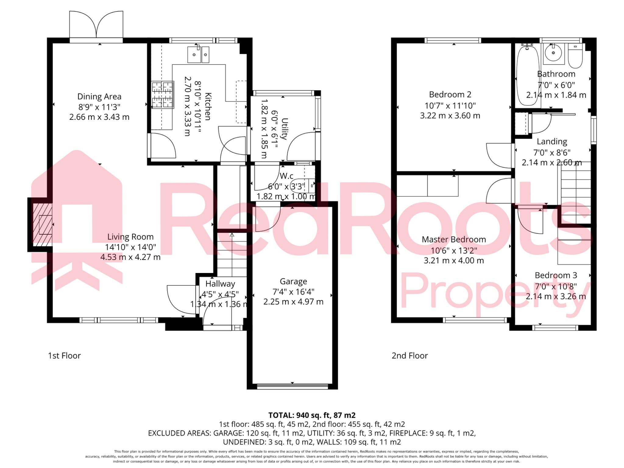 87 Acacia Road, Skellow, South Yorkshire floorplan