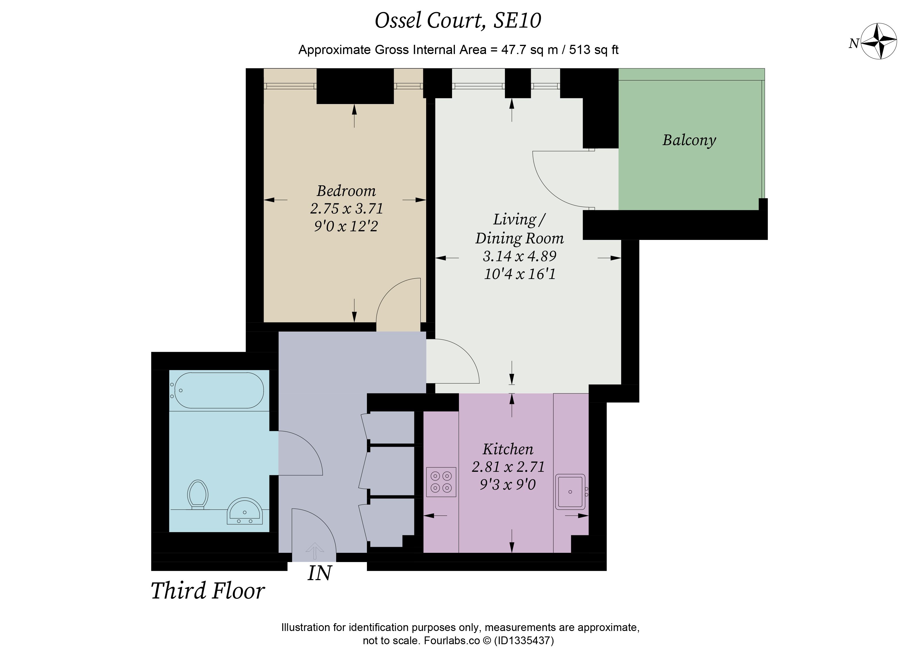 25, Ossel Court, 13, Telegraph Avenue, London floorplan