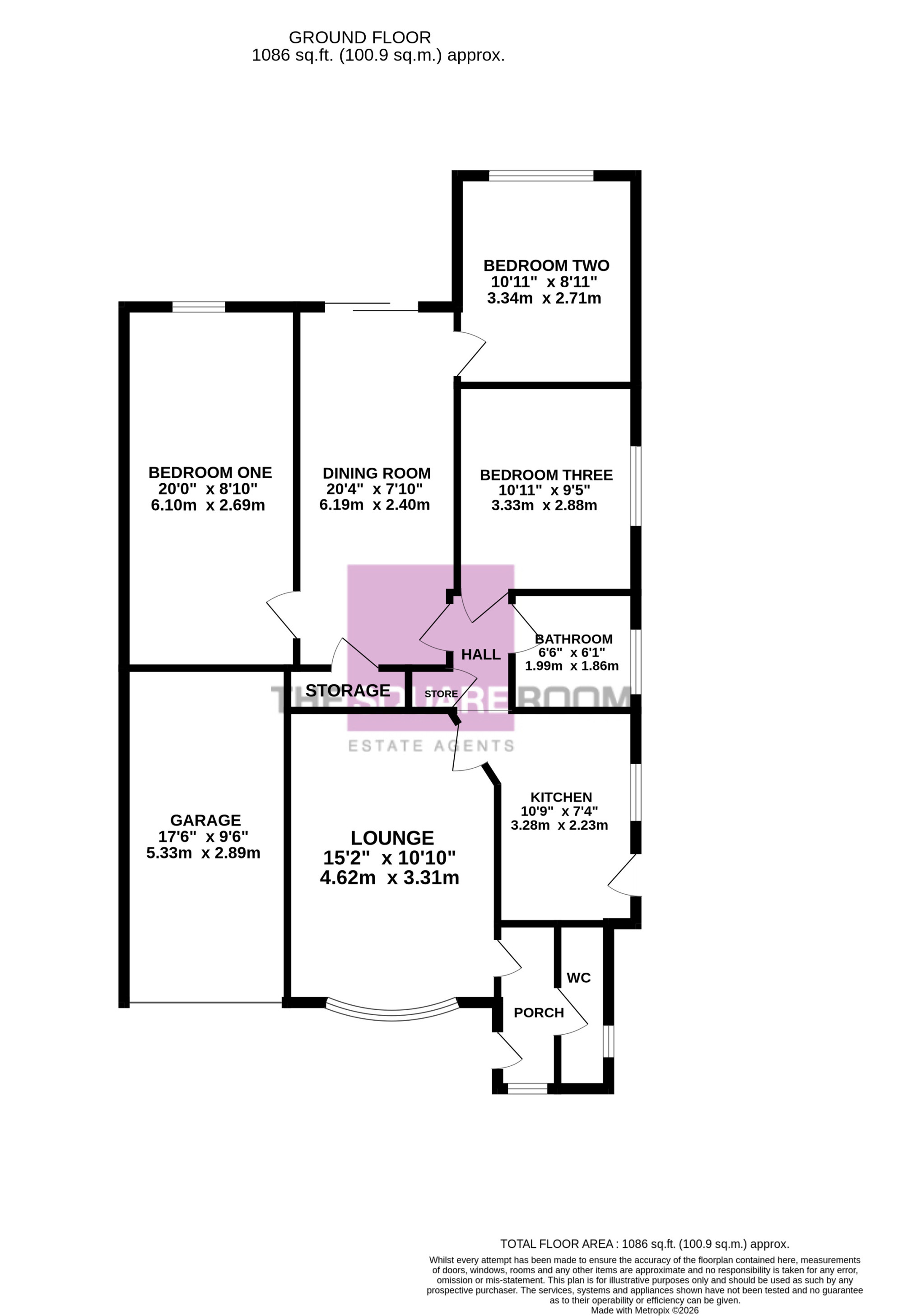 95, Marine Parade, Fleetwood floorplan