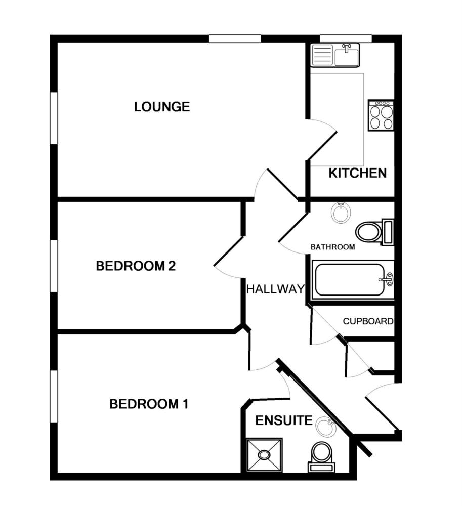 2 Bedrooms Flat to rent in Three Bridges, Manor Royal, Crawley RH10